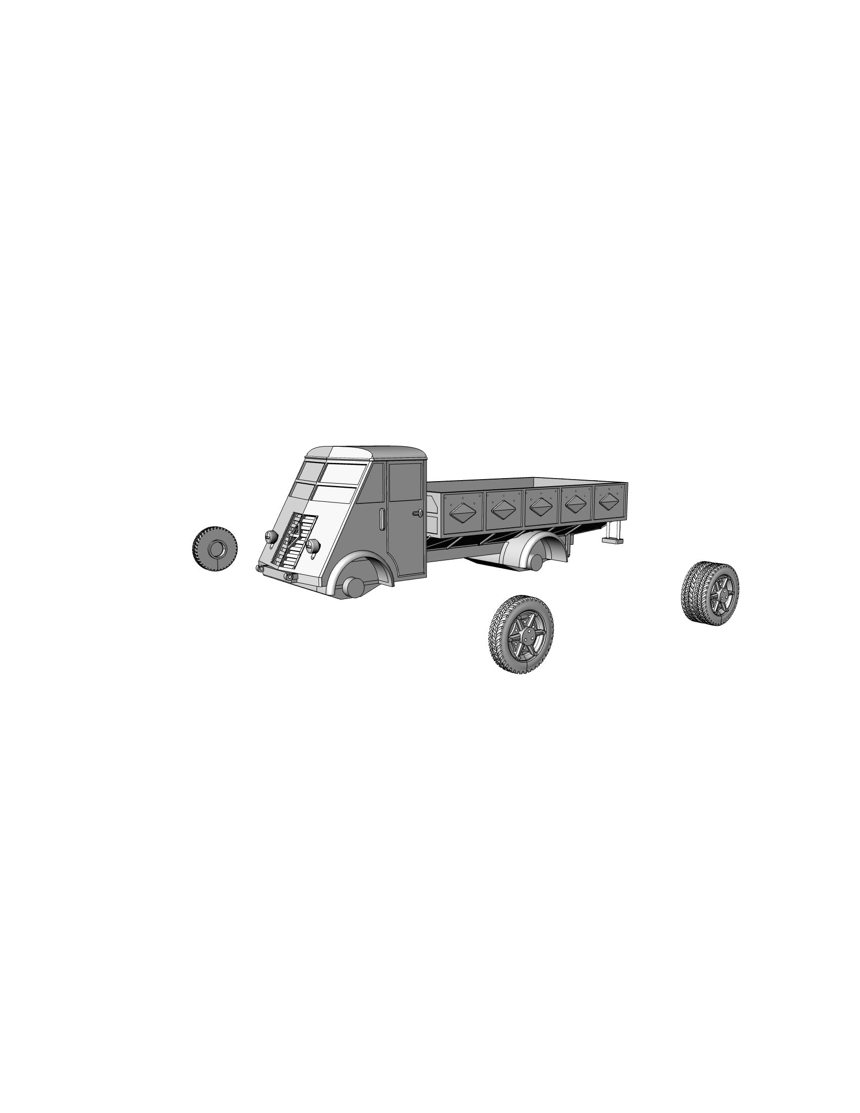 Renault AHN 3.5 Ton - French Army - wargame3d- 28mm Scale