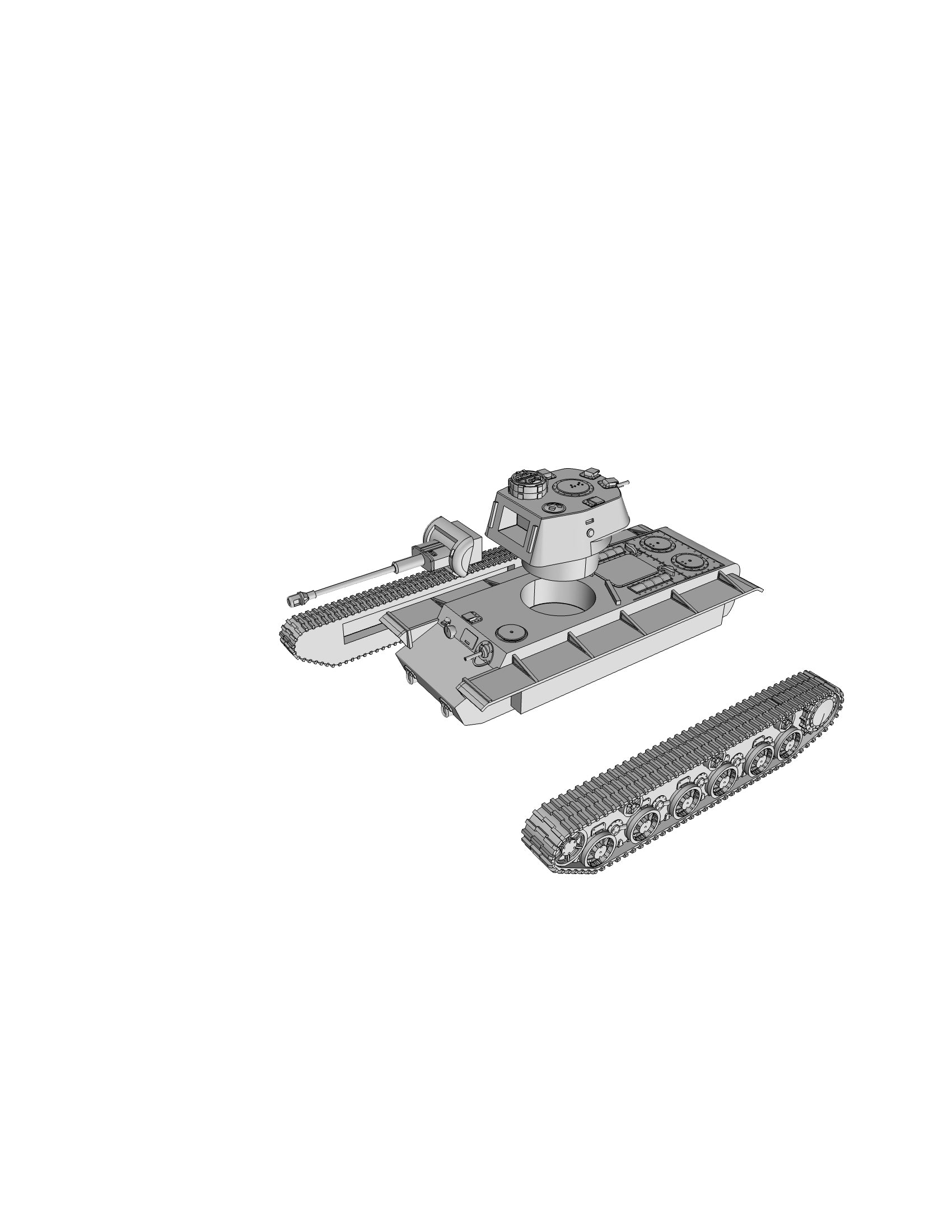 Pz Kpfw-KV-1-753(r) - German Army - 28mm Scale - wargame3d