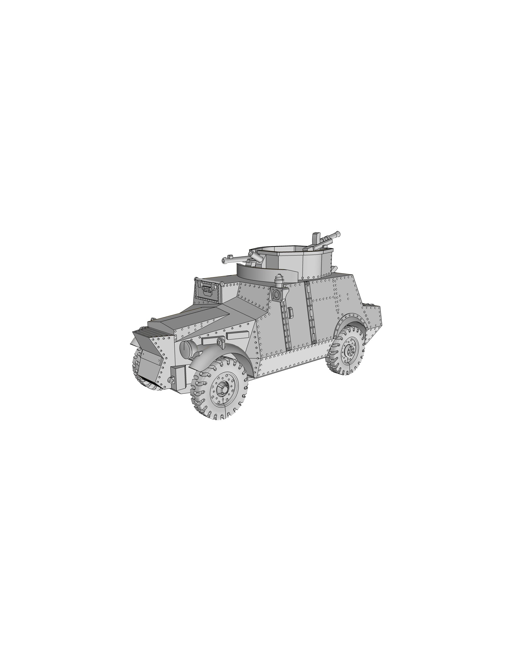 Car Morris CS9 LAC - UK Army - wargame3d- 28mm Scale