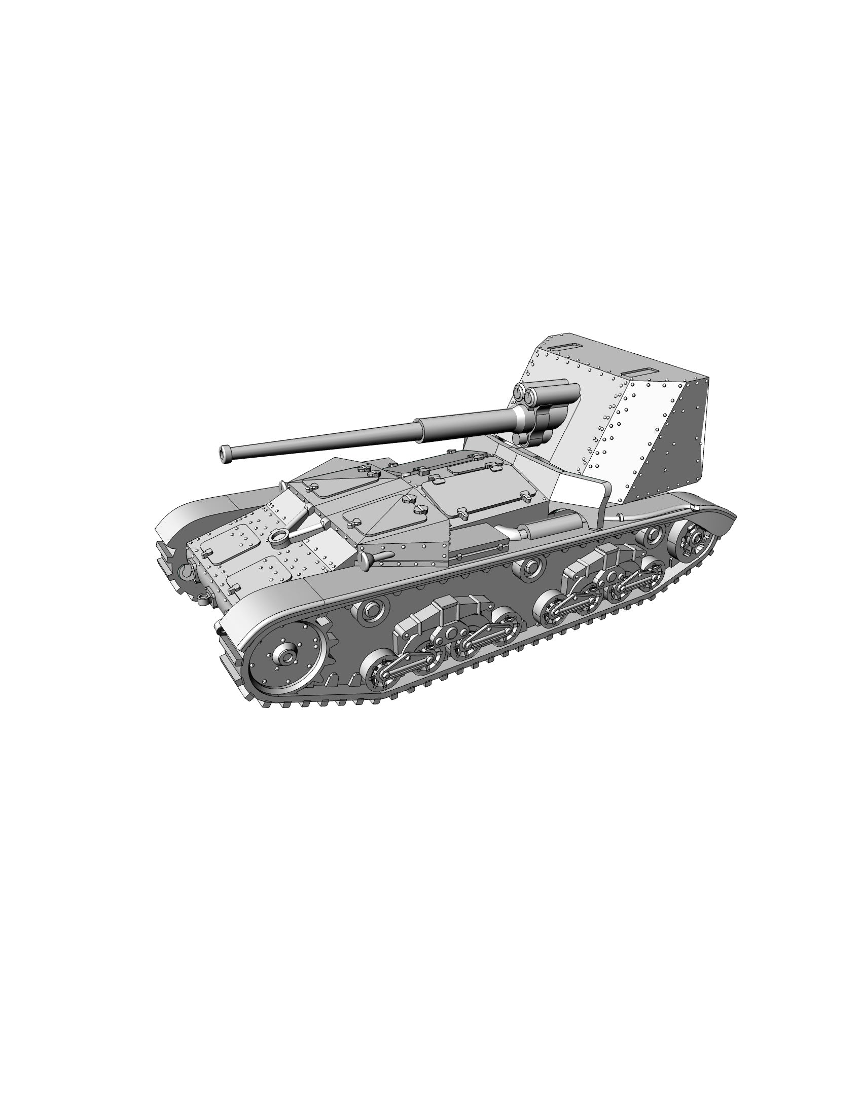 Semovente 90-53 - Italian Army - 28mm Scale - wargame3d