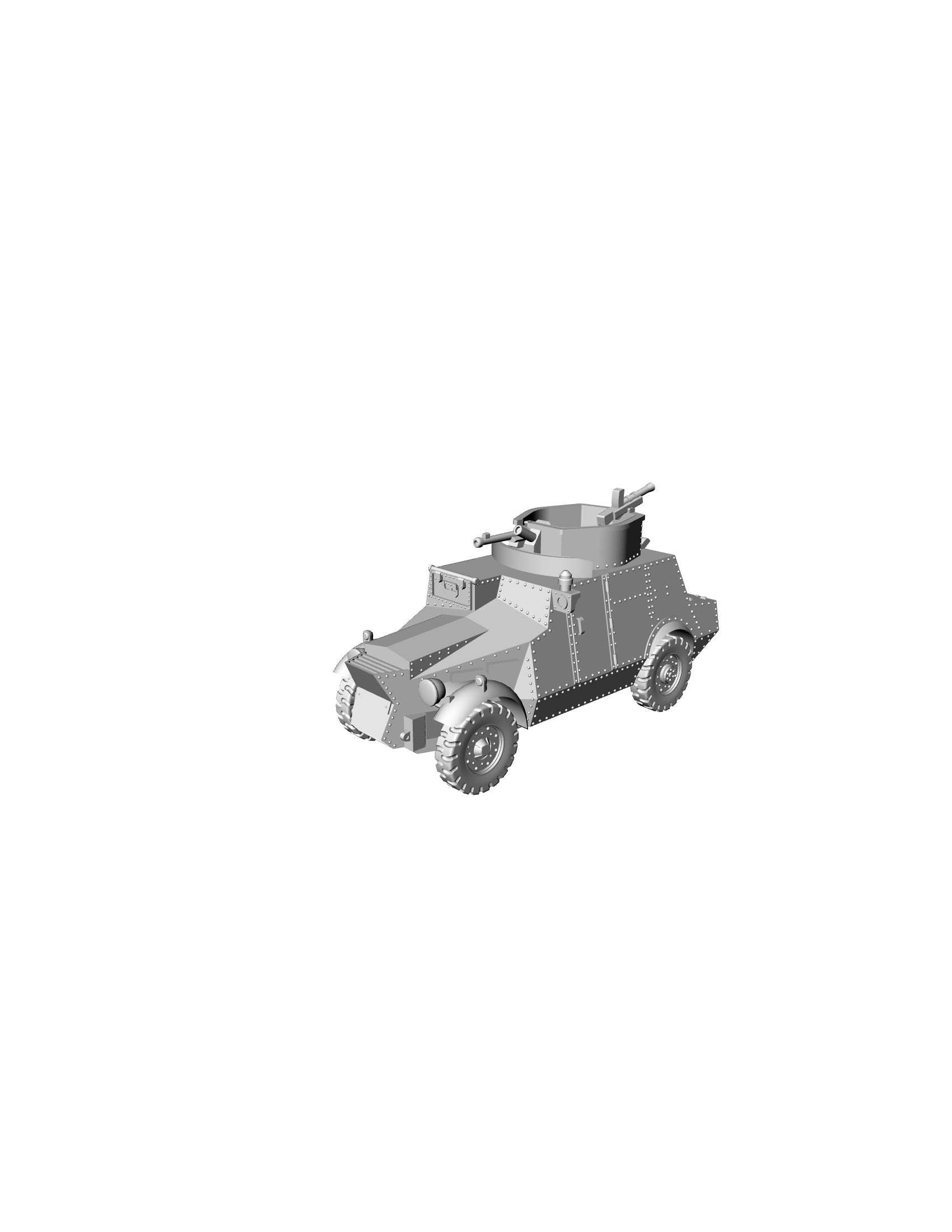Car Morris CS9 LAC - UK Army - wargame3d- 28mm Scale