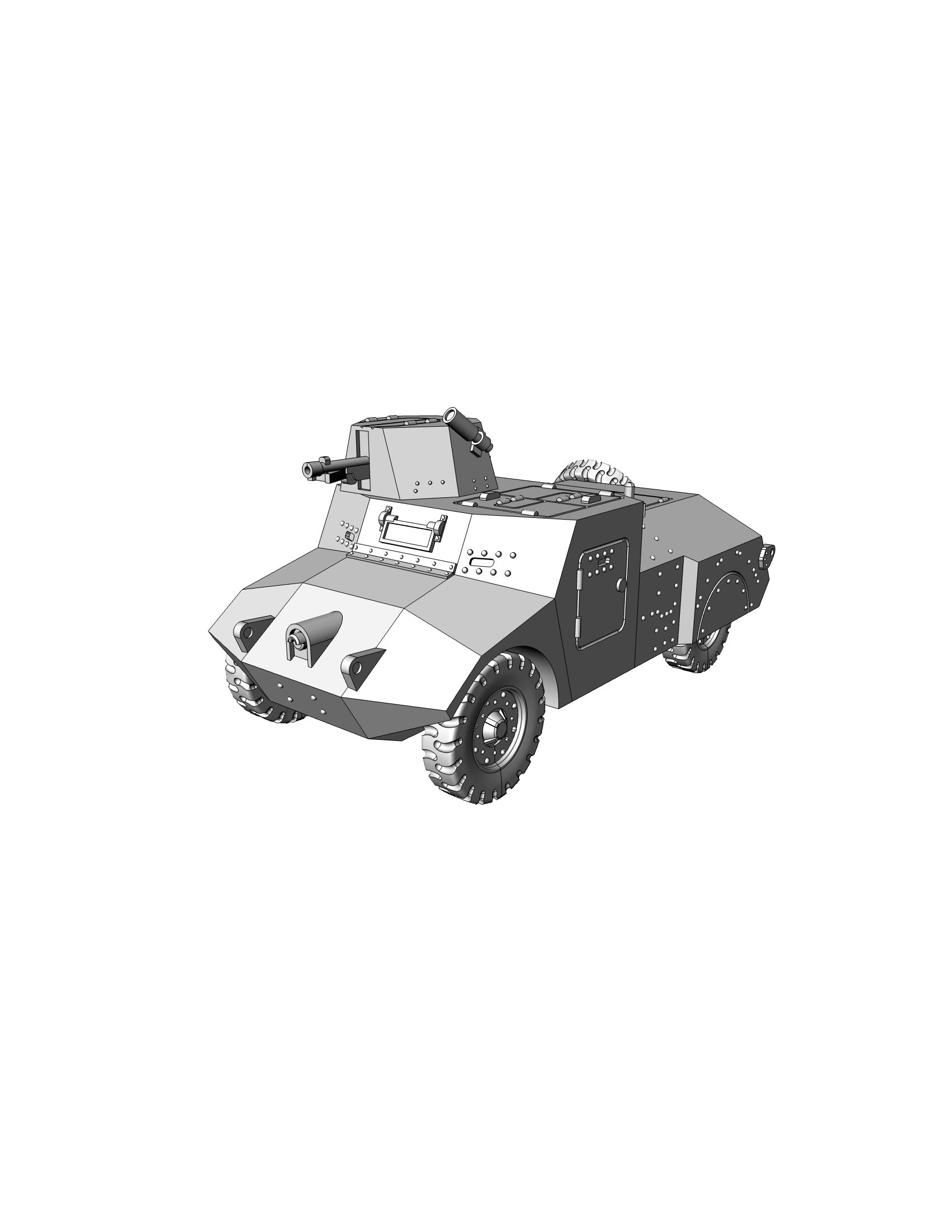Morris MkII Recon Car - UK Army - wargame3d- 28mm Scale
