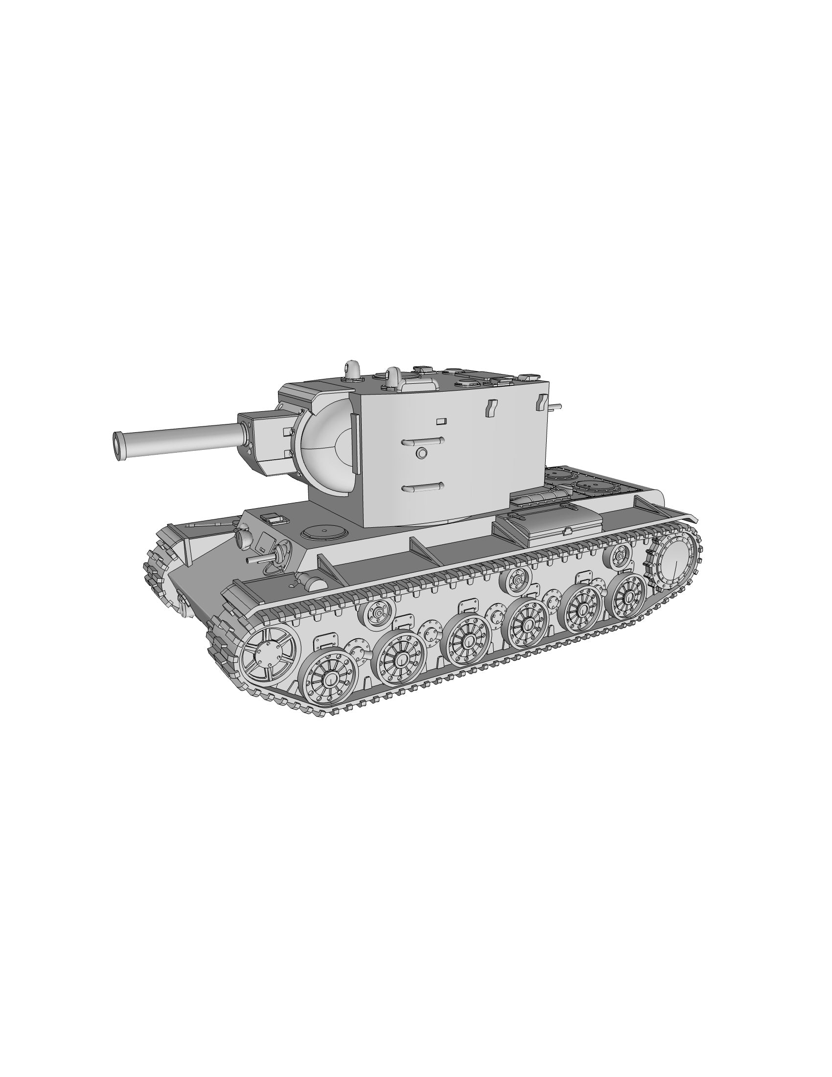 KV-2 Heavy Tank - Russian Army - wargame3d- 28mm Scale