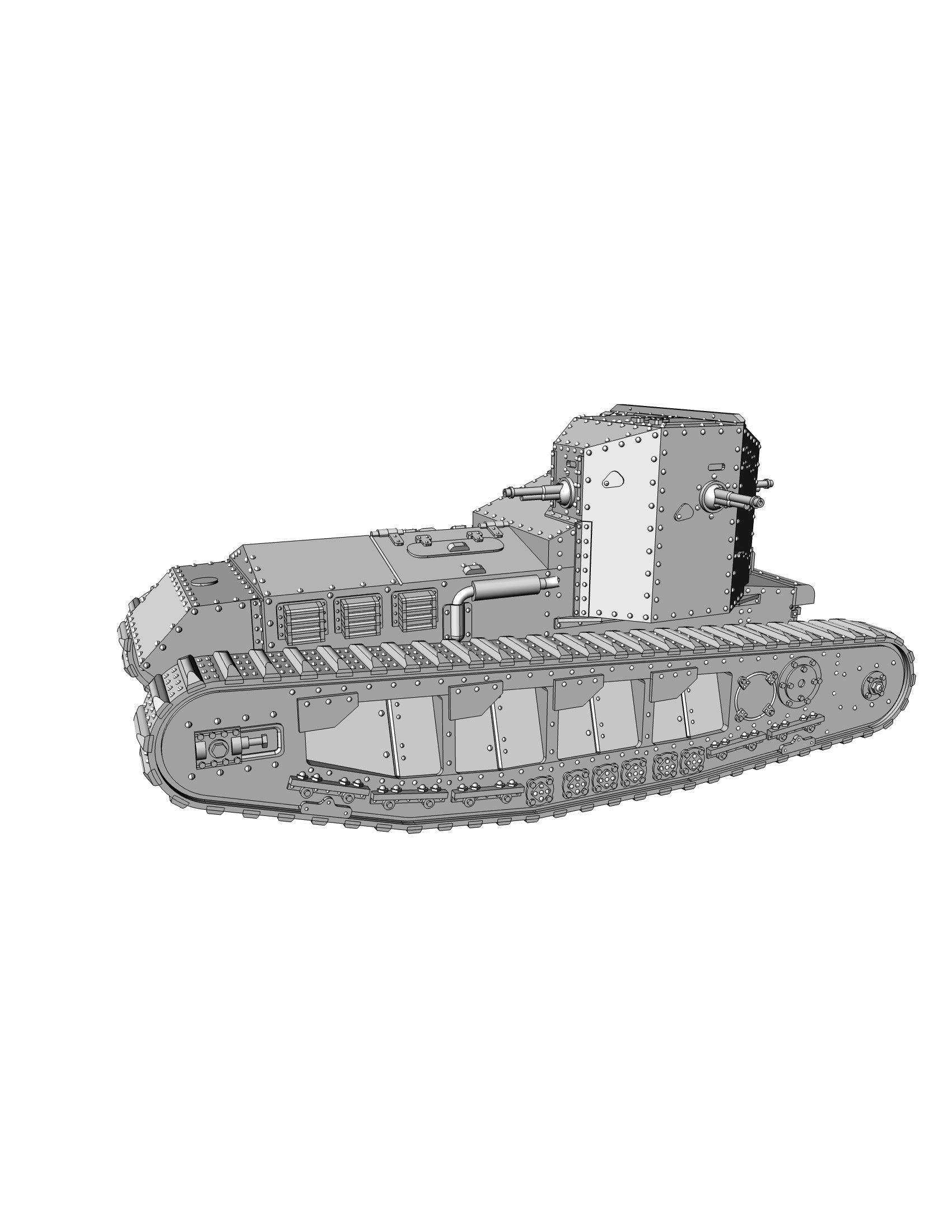 Whippet Mark A - UK Army - wargame3d- 28mm Scale