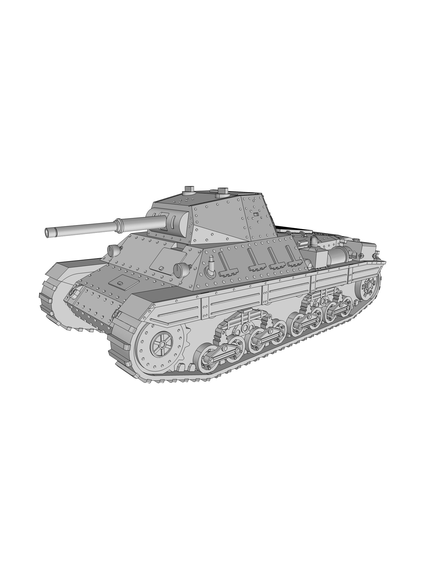 Carro Armato P40 - Italian Army - 28mm Scale - wargame3d