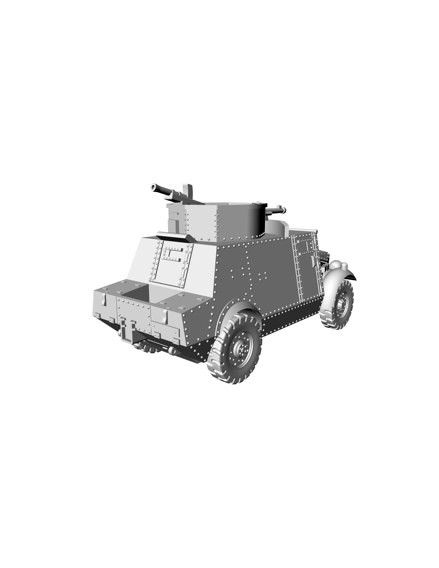 Car Morris CS9 LAC - UK Army - wargame3d- 28mm Scale