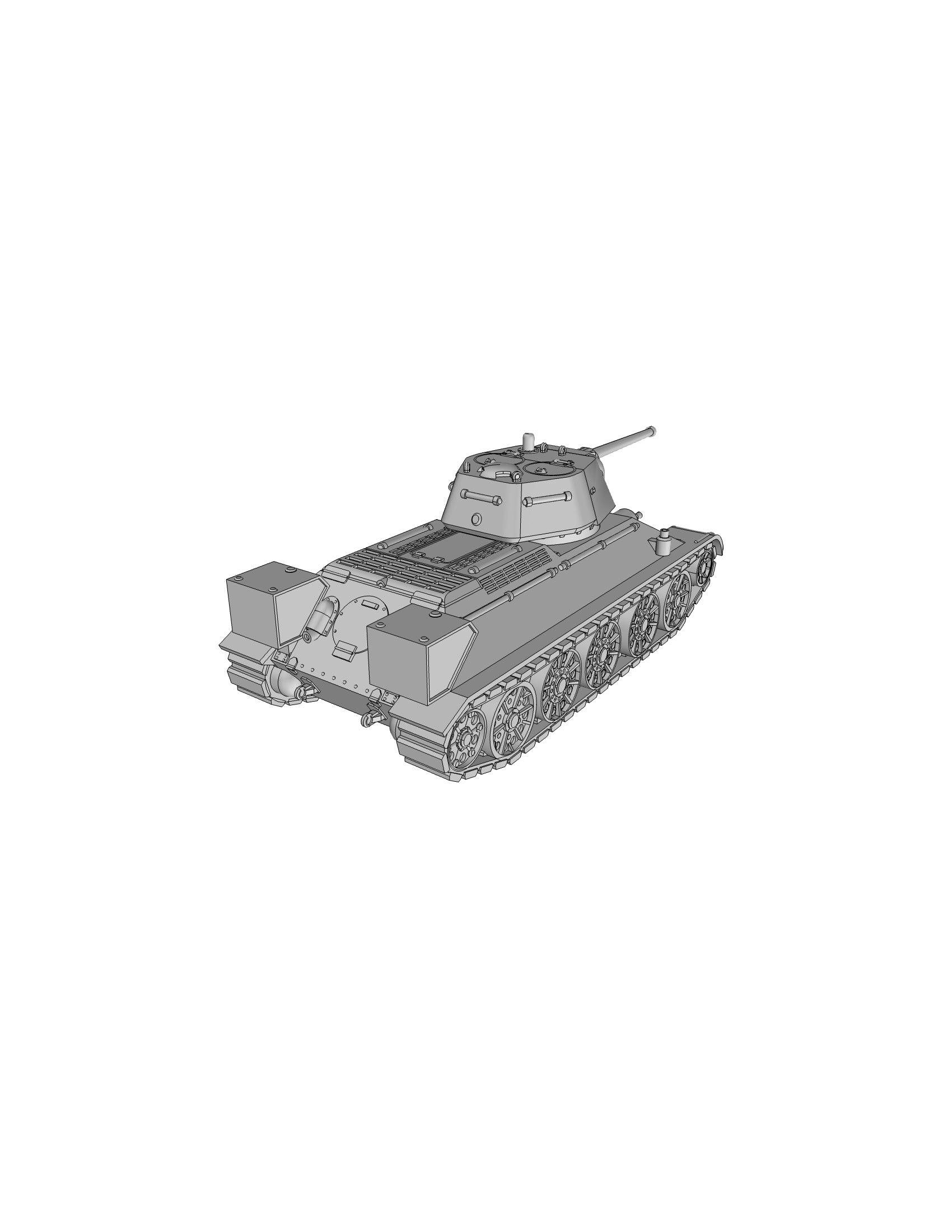 T-34 Medium Tank - Russian Army - wargame3d- 28mm Scale