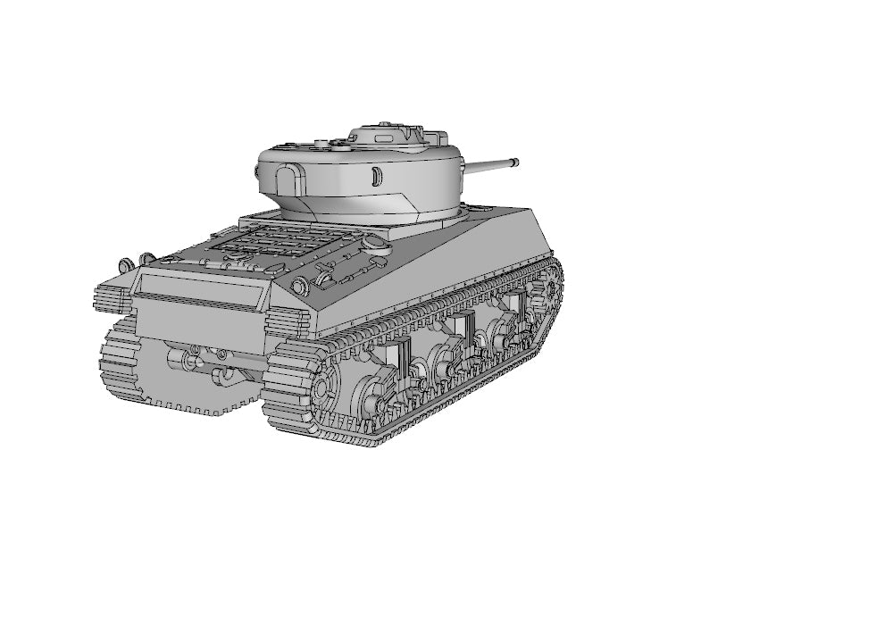Sherman M4A2 76mm - US Army - wargame3d- 28mm Scale