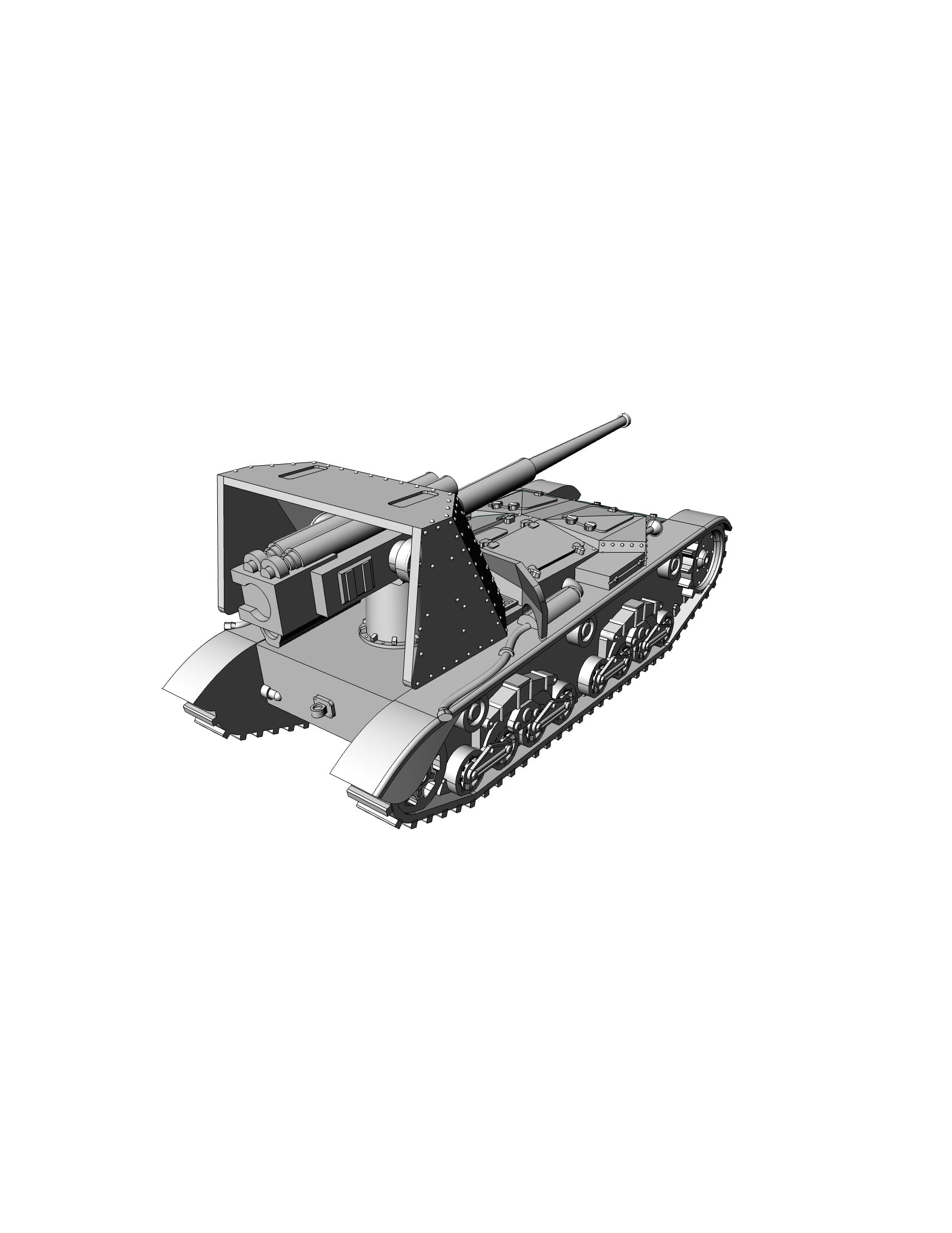 Semovente 90-53 - Italian Army - 28mm Scale - wargame3d