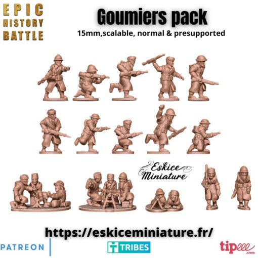 Goumiers Pack - French Army - 15mm - Eskice Miniature