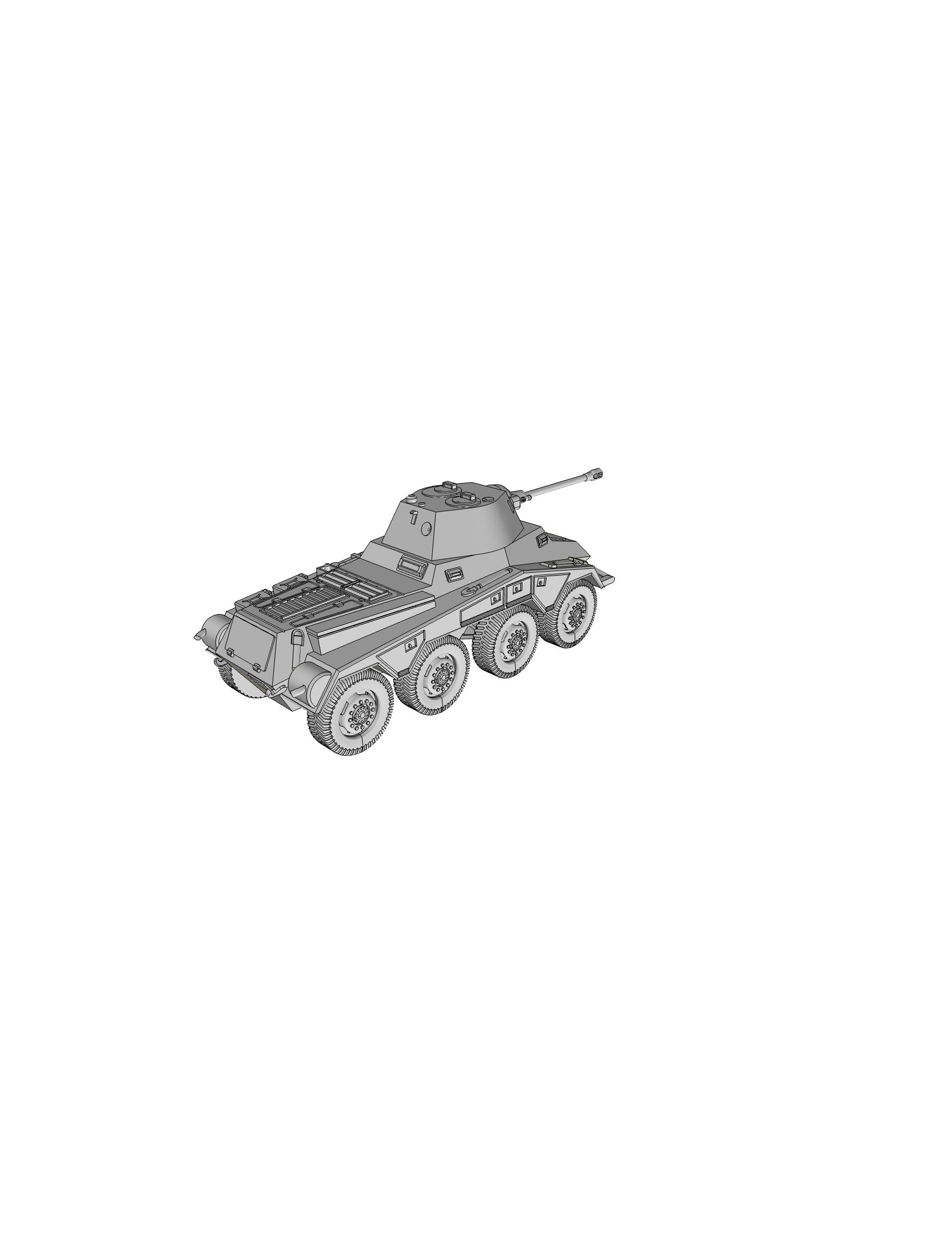 Sd.Kfz 234 2 - German Army - 28mm Scale - wargame3d