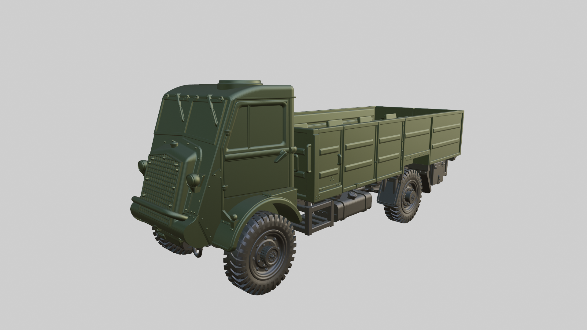 Bedford QLT Truck - UK Army - wargame3d- 28mm Scale