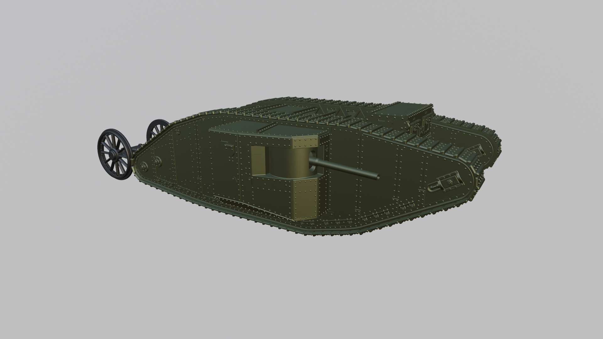 Tank Mark I - WWI - UK Army - wargame3d- 28mm Scale