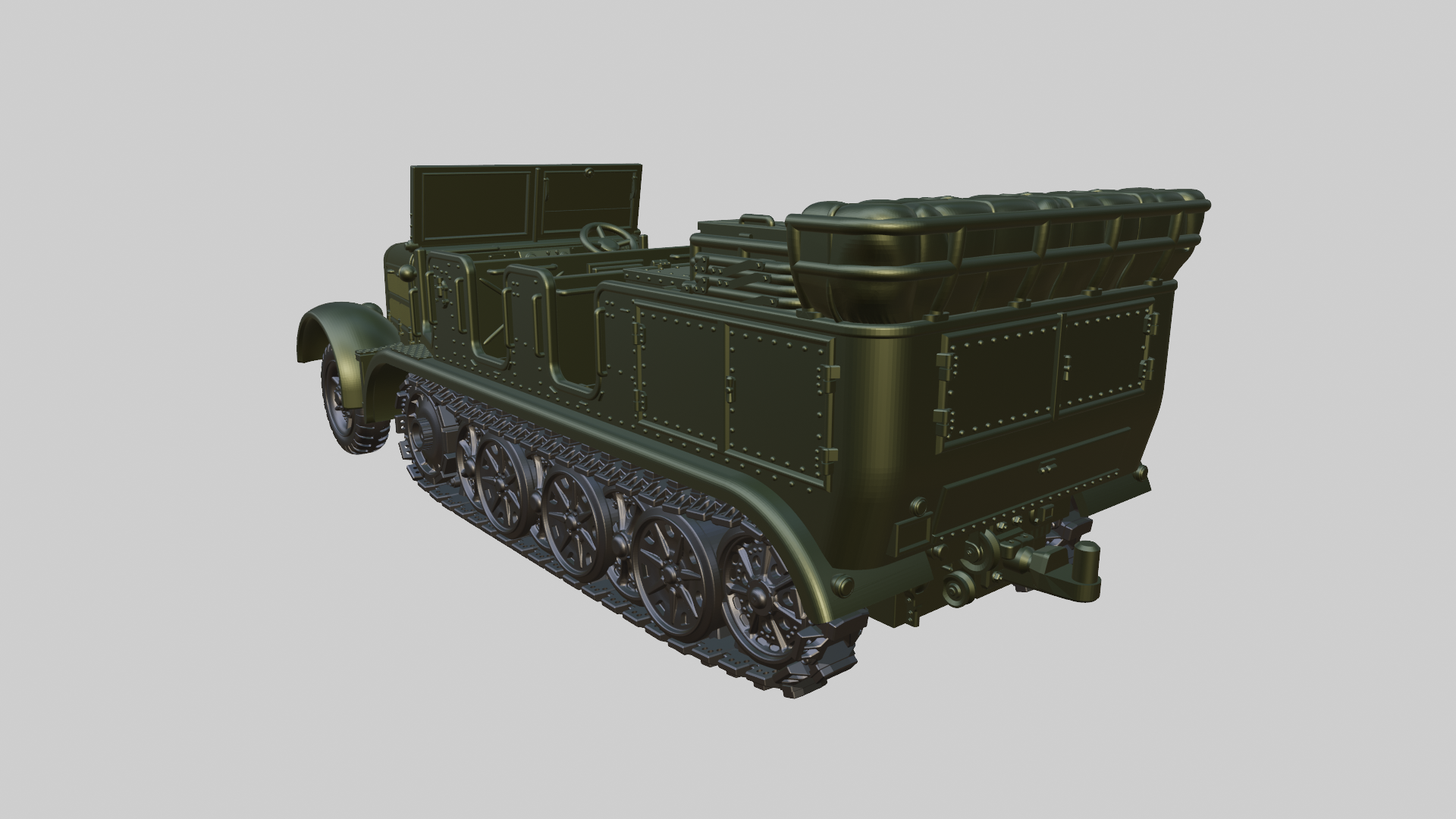 Breda 61 Artillery Tractor - Italian Army - 28mm Scale - wargame3d