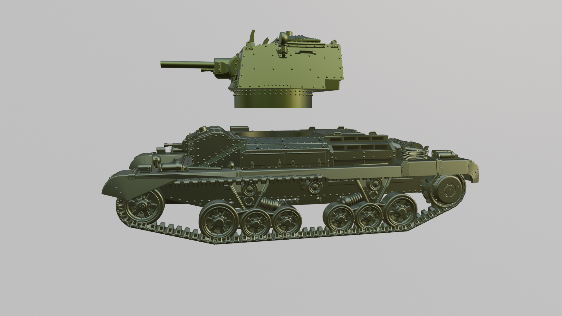 Cruiser tank A10 Mark II - UK Army - 28mm Scale - wargame3d
