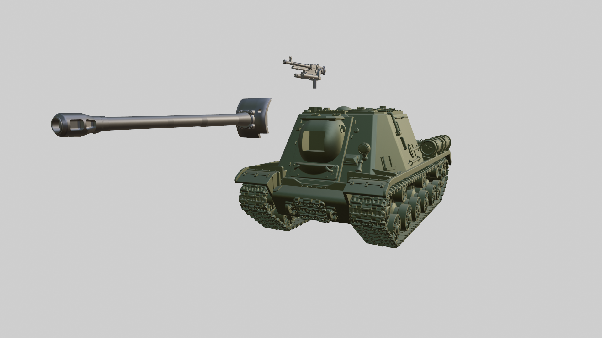 ISU-122s Heavy SPG - Russian Army - wargame3d- 28mm Scale