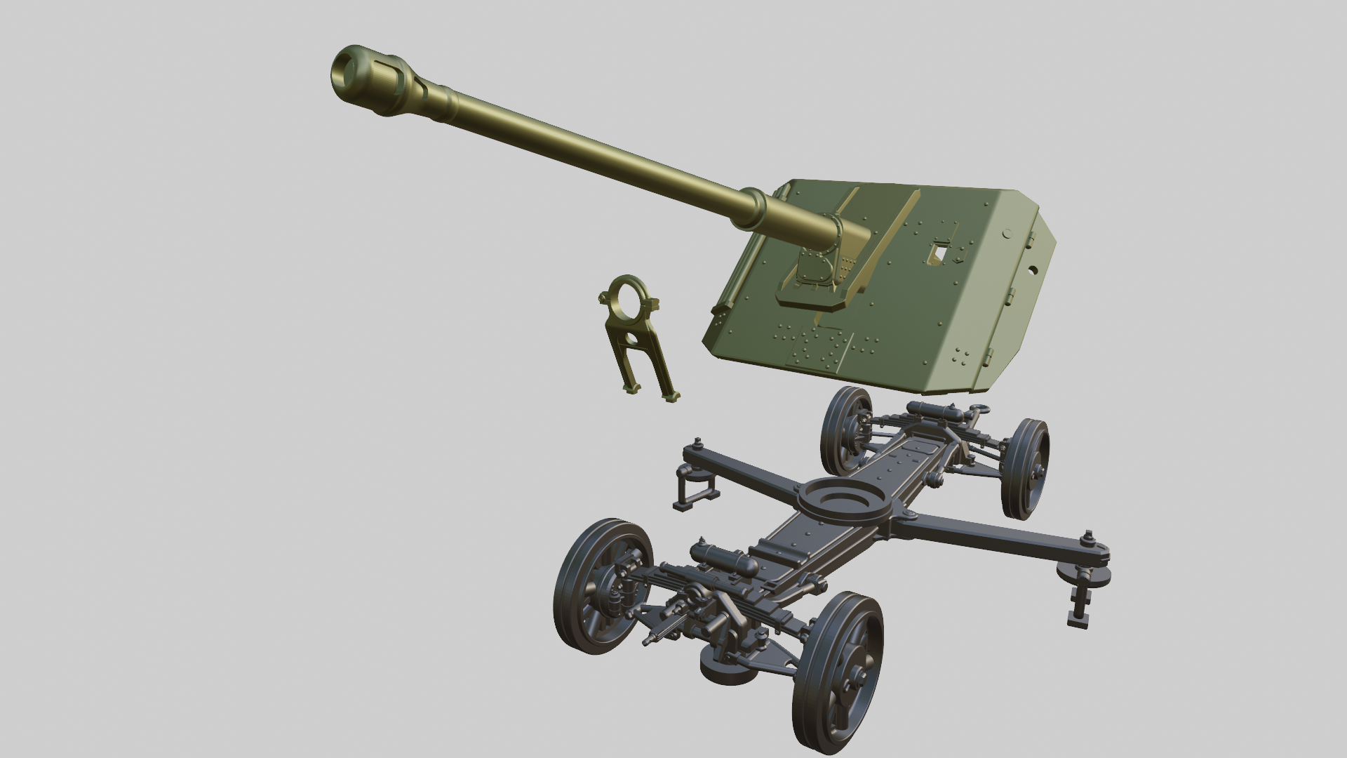 Pak 43 88mm Anti-Tank Gun - German Army - wargame3d- 28mm Scale