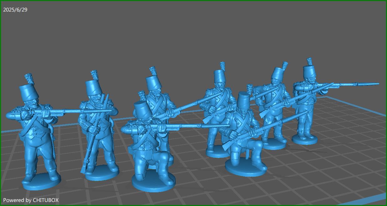 28mm Napoleonic French Revolution French Light elites with mirliton skirmishing - 6 Minis - MC Minis