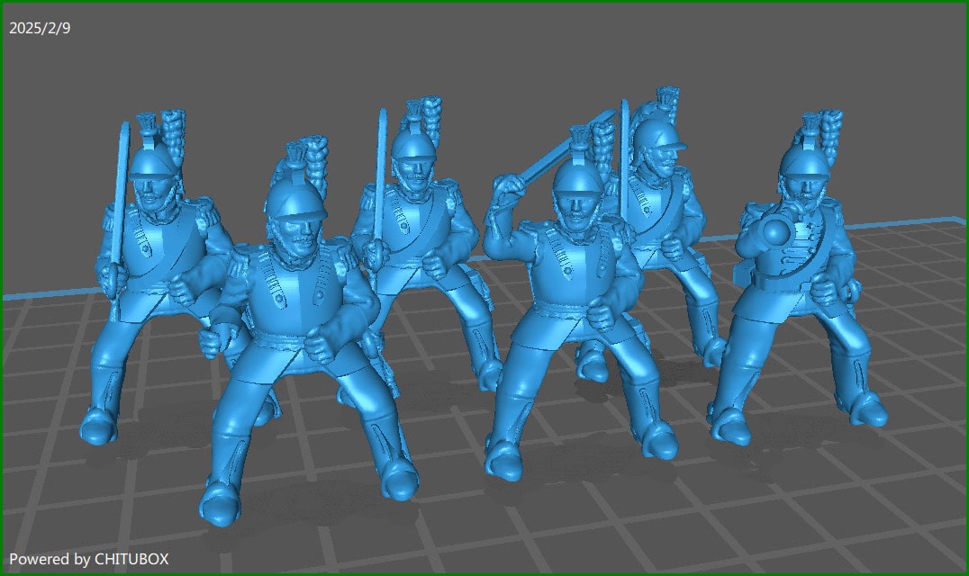 28mm French Army Cuirassier RGT 1848-66 - 6 Minis - MC Minis