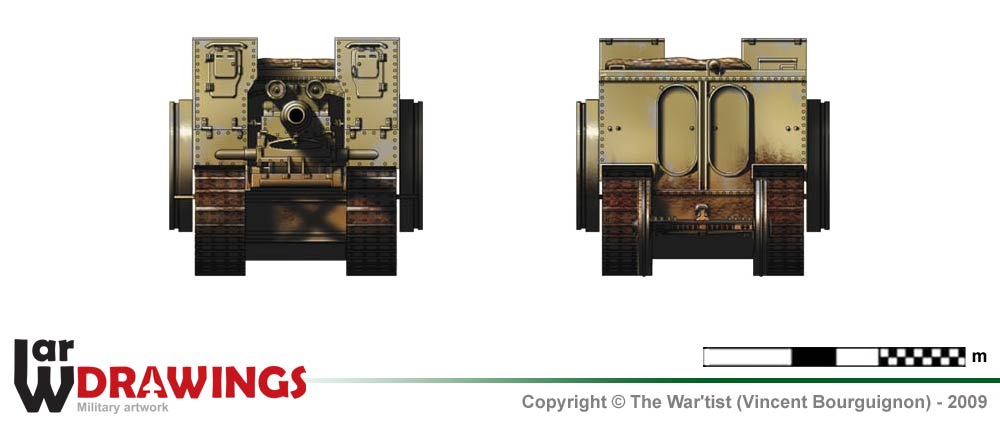 Gun Carrier Mark I - WWI - UK Army - wargame3d- 28mm Scale