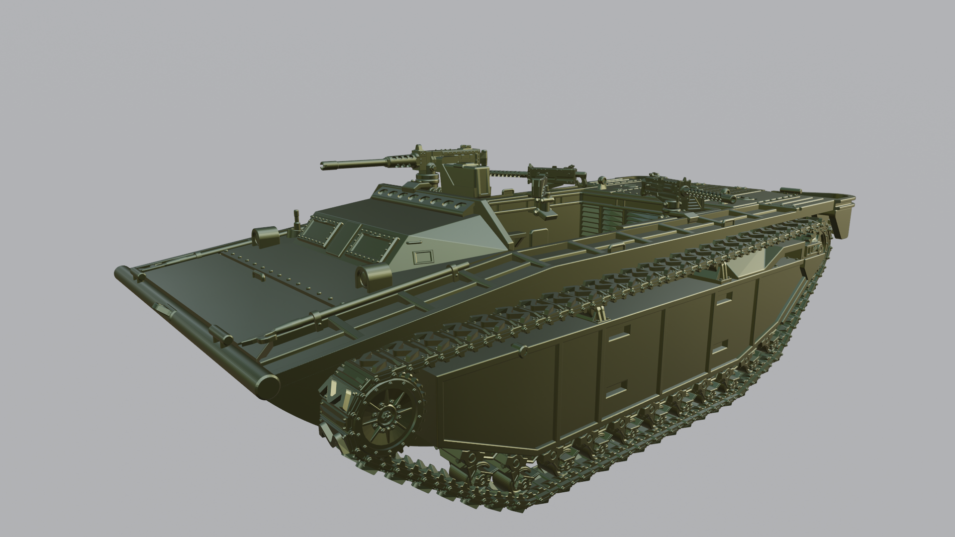 LVT-2 Water Buffalo - US Army - 28mm Scale - wargame3d