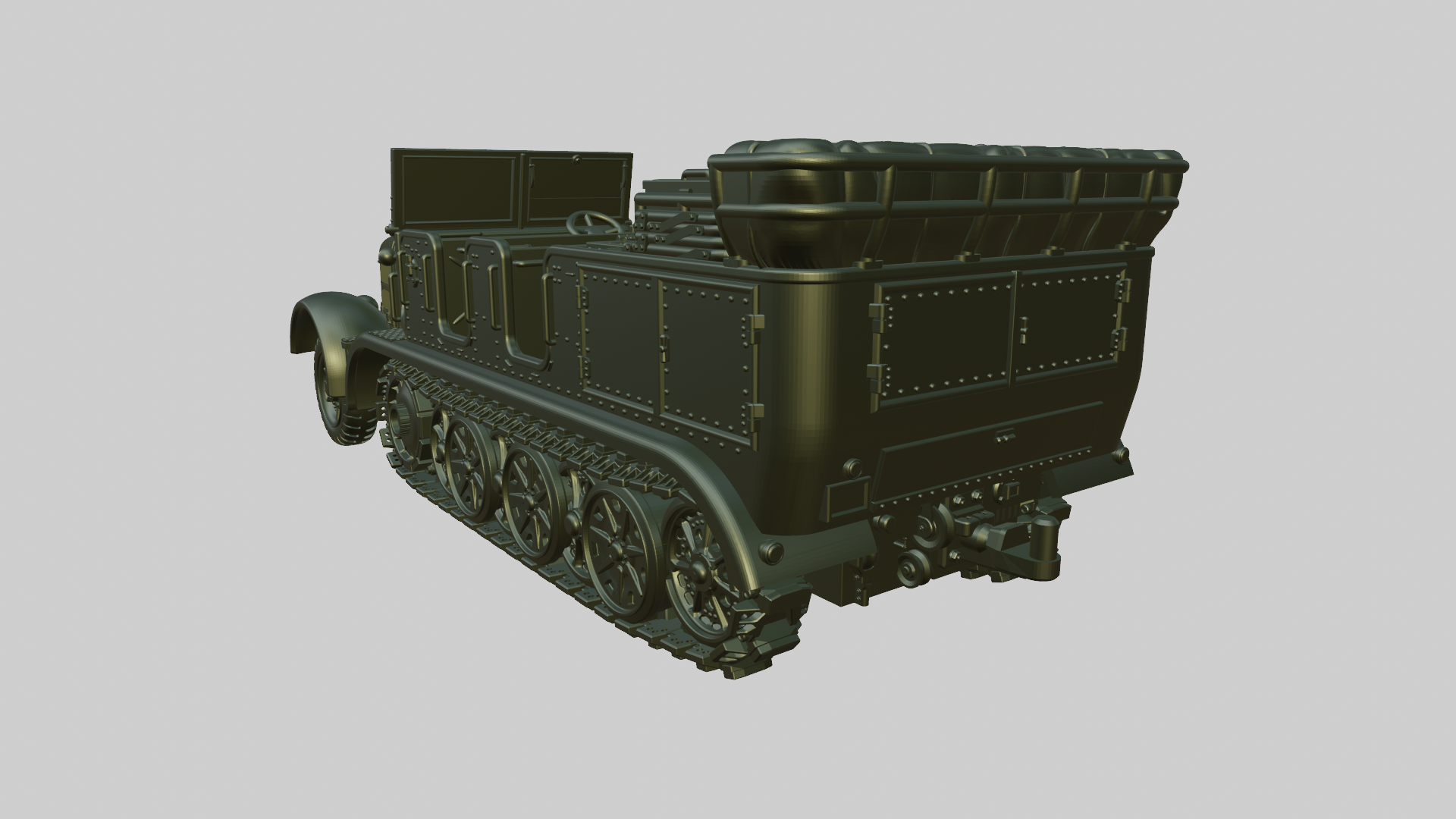 Breda 61 Artillery Tractor - Italian Army - 28mm Scale - wargame3d