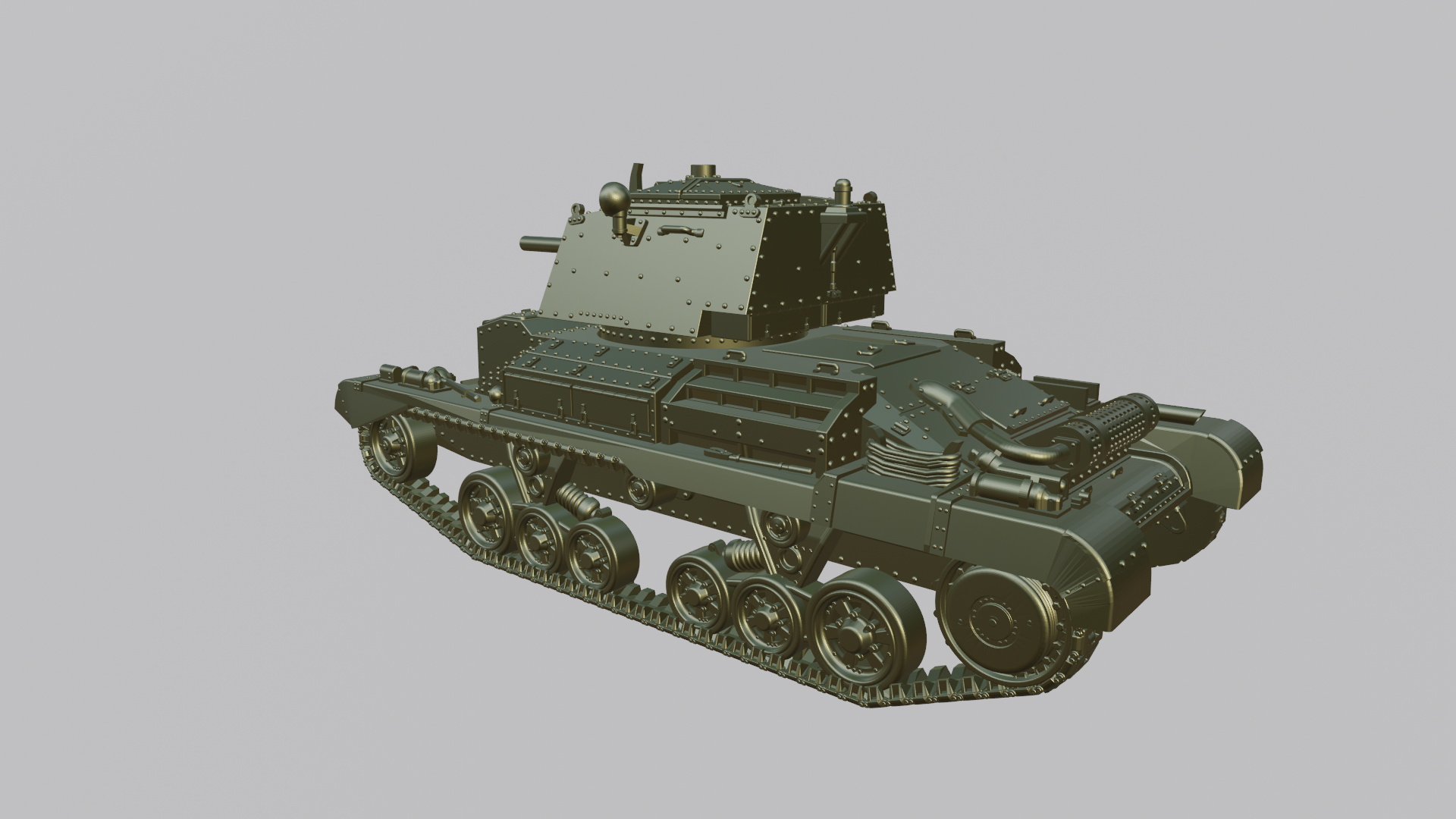 Cruiser tank A10 Mark II - UK Army - 28mm Scale - wargame3d
