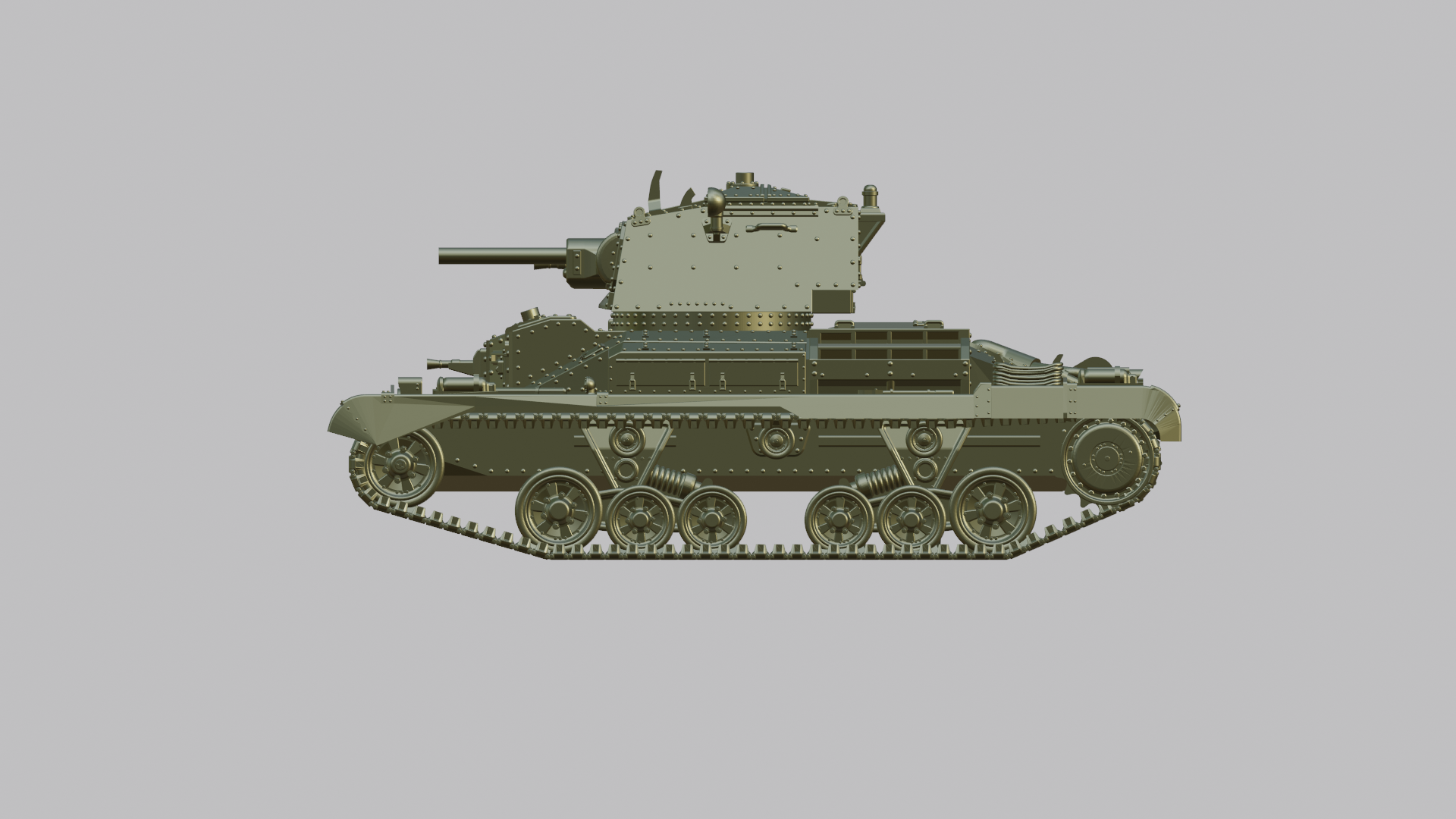 Cruiser tank A10 Mark II - UK Army - 28mm Scale - wargame3d