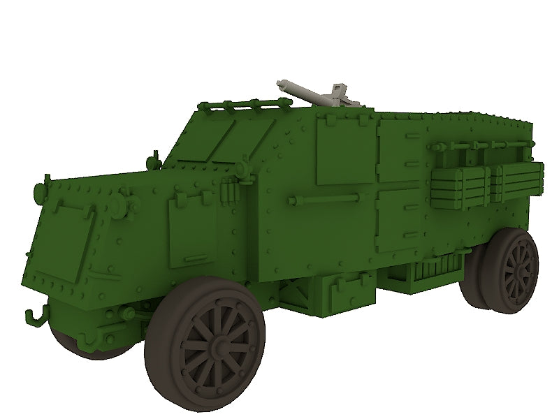Pierce-Arrow Armored Car - WWI - UK Army - wargame3d- 28mm Scale