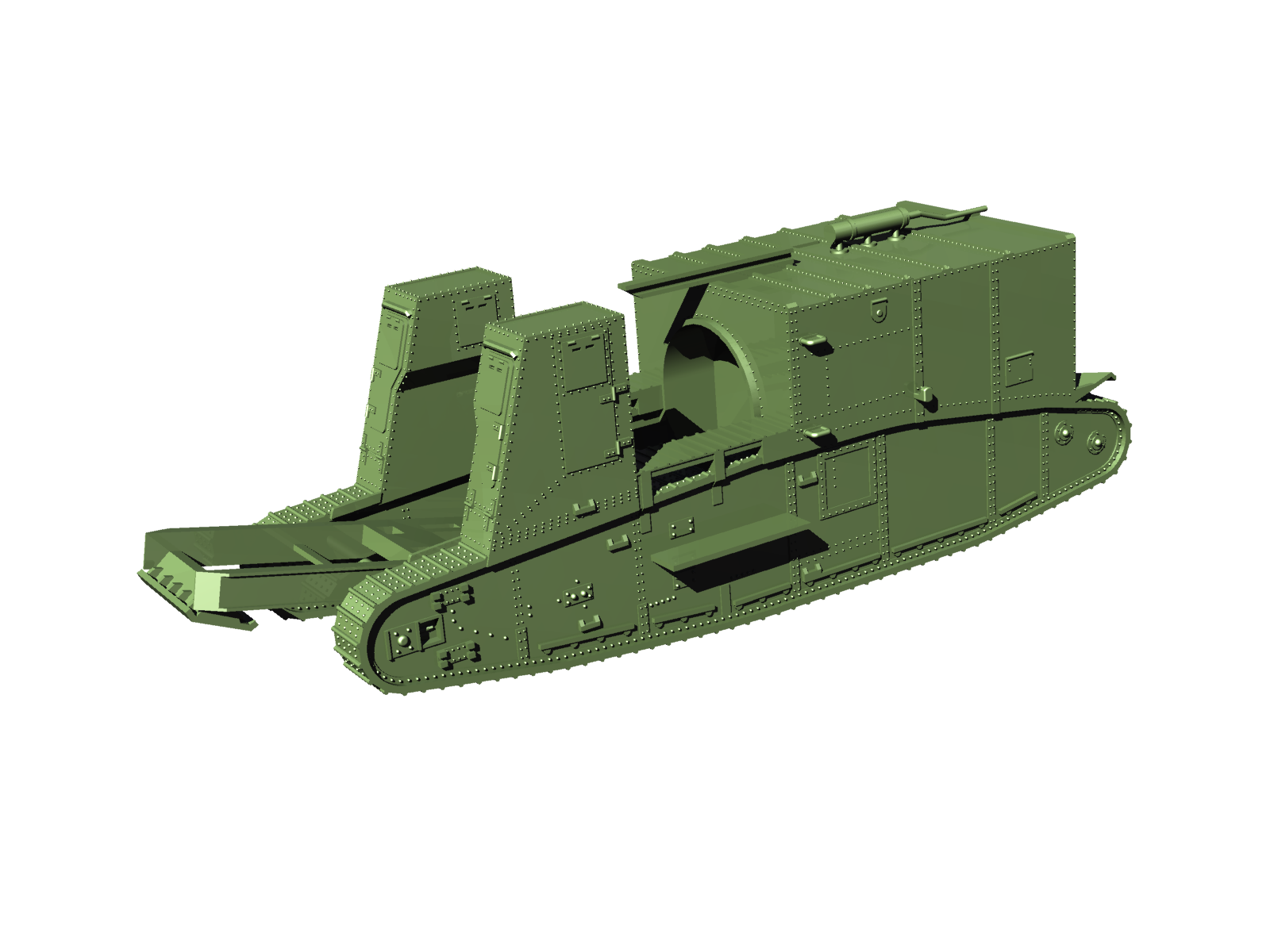 Gun Carrier Mark I - WWI - UK Army - wargame3d- 28mm Scale