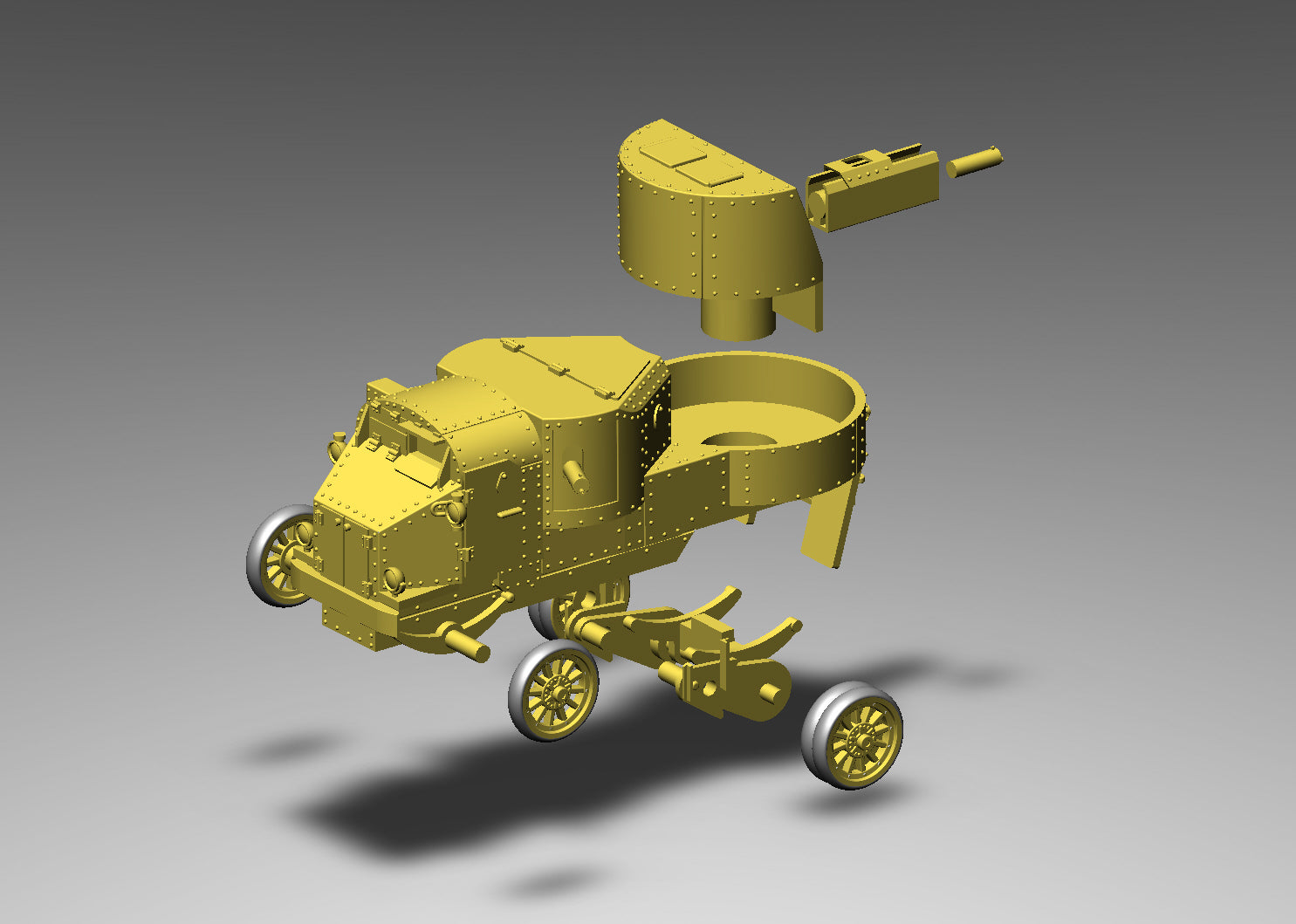 Garford-Putilov - WWI - Russian Army - wargame3d- 28mm Scale