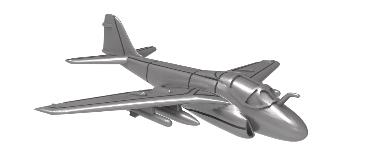 Grumman A-6 Intruder - Vietnam War Aircraft - 1/200 Scale - wargame3d