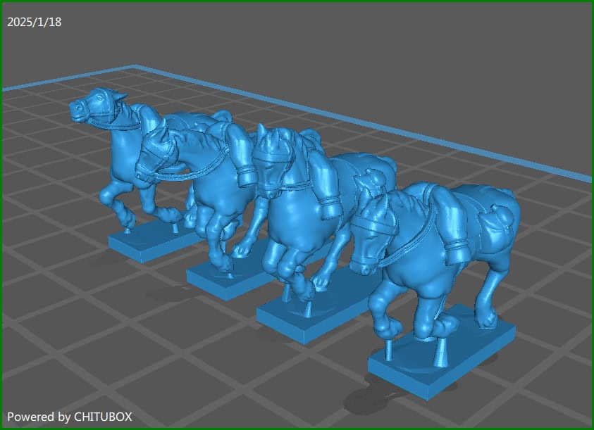 15mm ACW Horses - 4 Minis - MC Minis