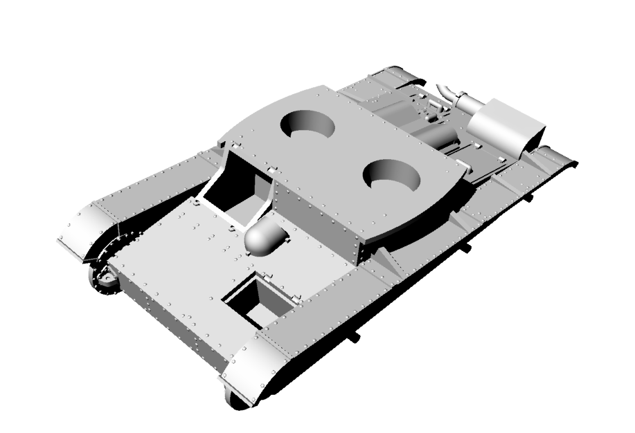 Т-26 Light tank (twin-turret) - Russian Army - wargame3d- 28mm Scale