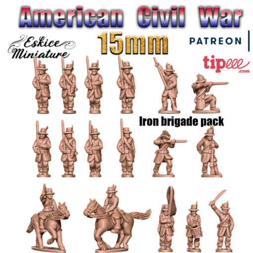 Iron Brigade Pack - American Civil War - 15mm - Eskice Miniature