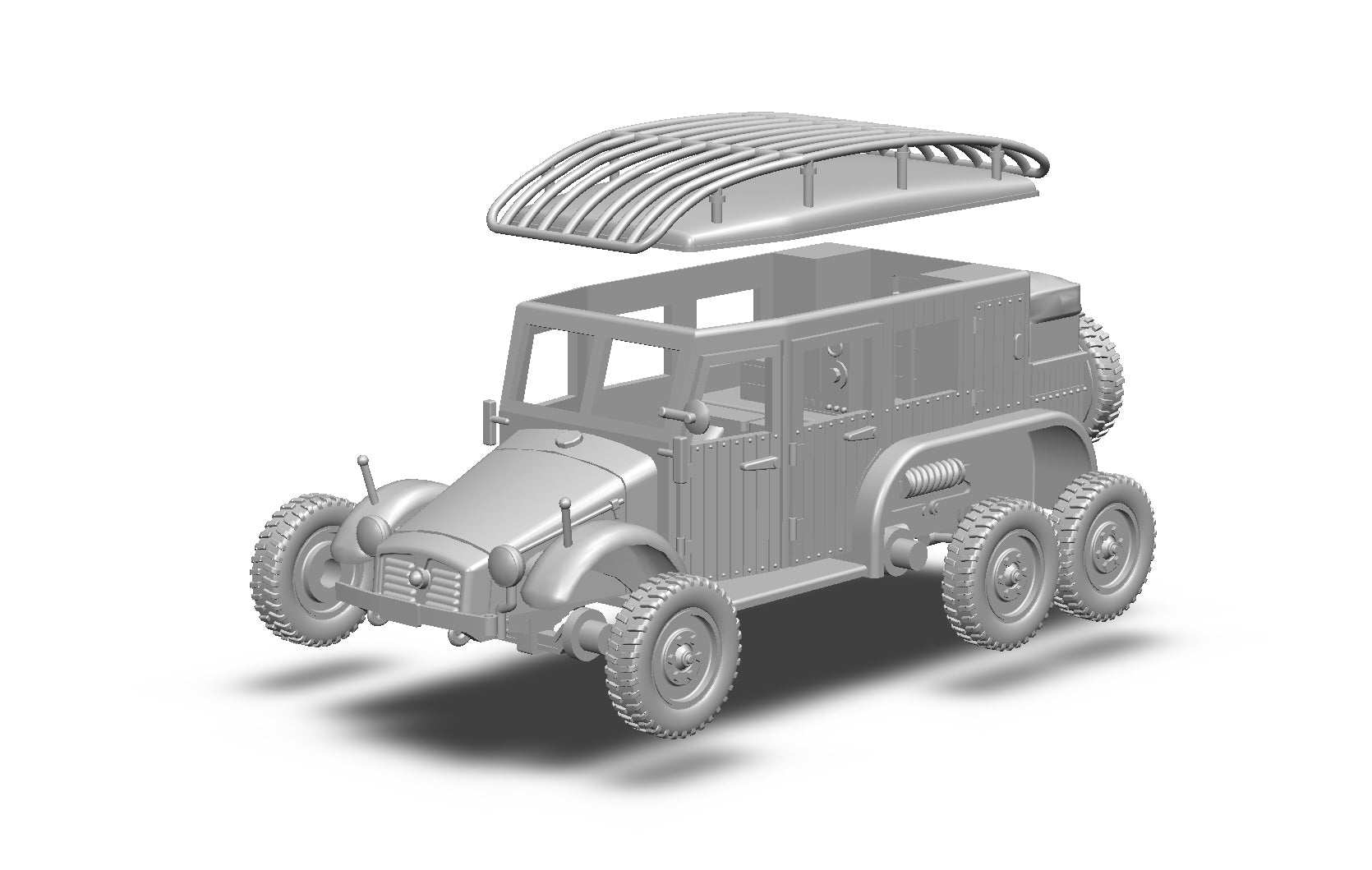 Krupp Protze L2 H-143 Funkkraftwagen Kfz.19 - WWII - German Army - wargame3d - 28mm Scale