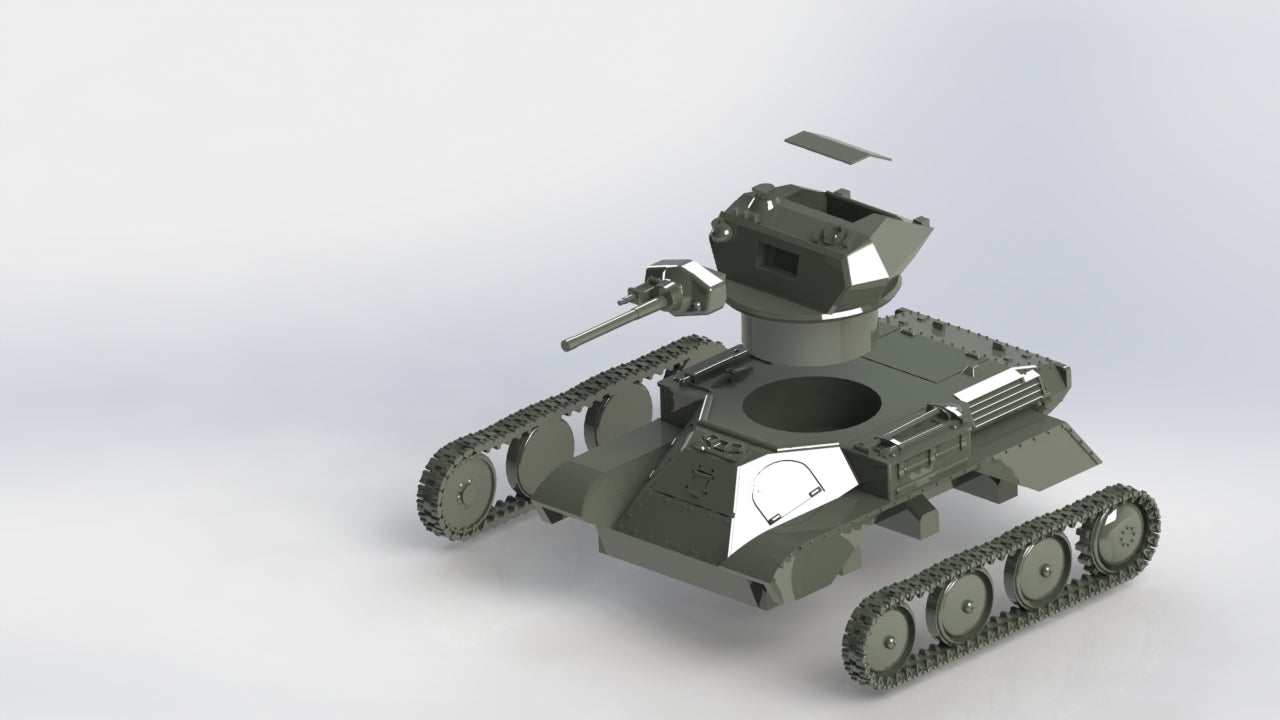 Light tank MK-VIII (A25) - UK Army - 28mm Scale - wargame3d