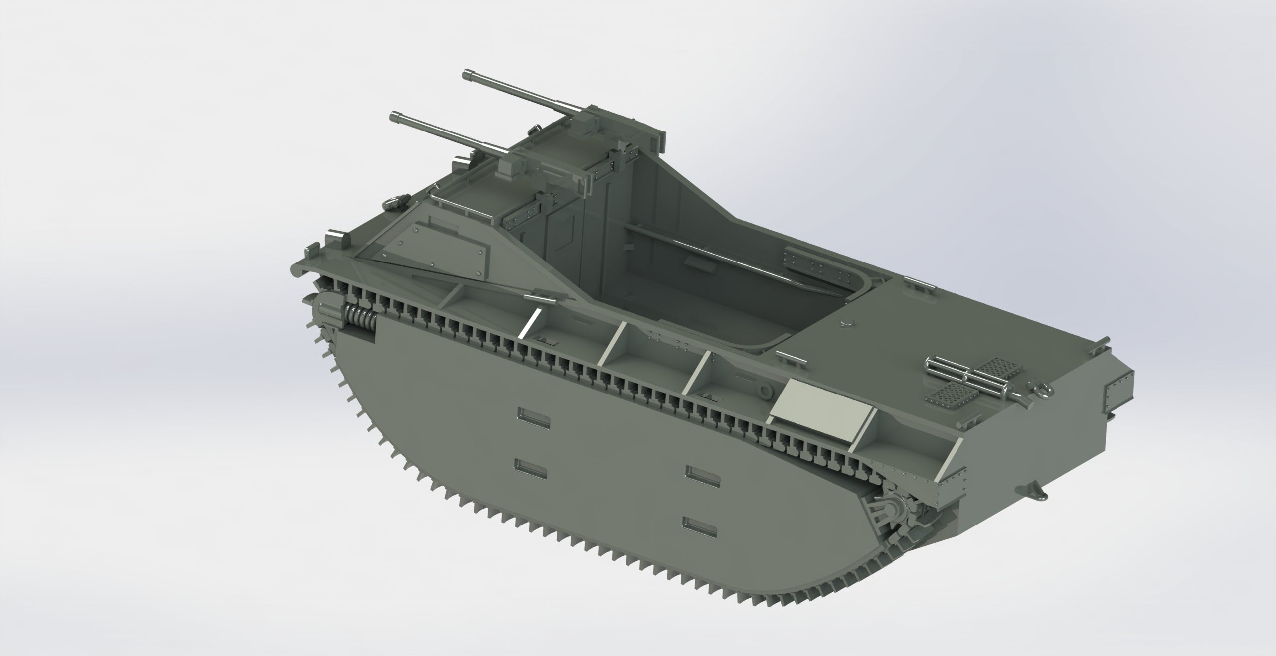 LVT-1 Aligator - US Army - 28mm Scale - wargame3d