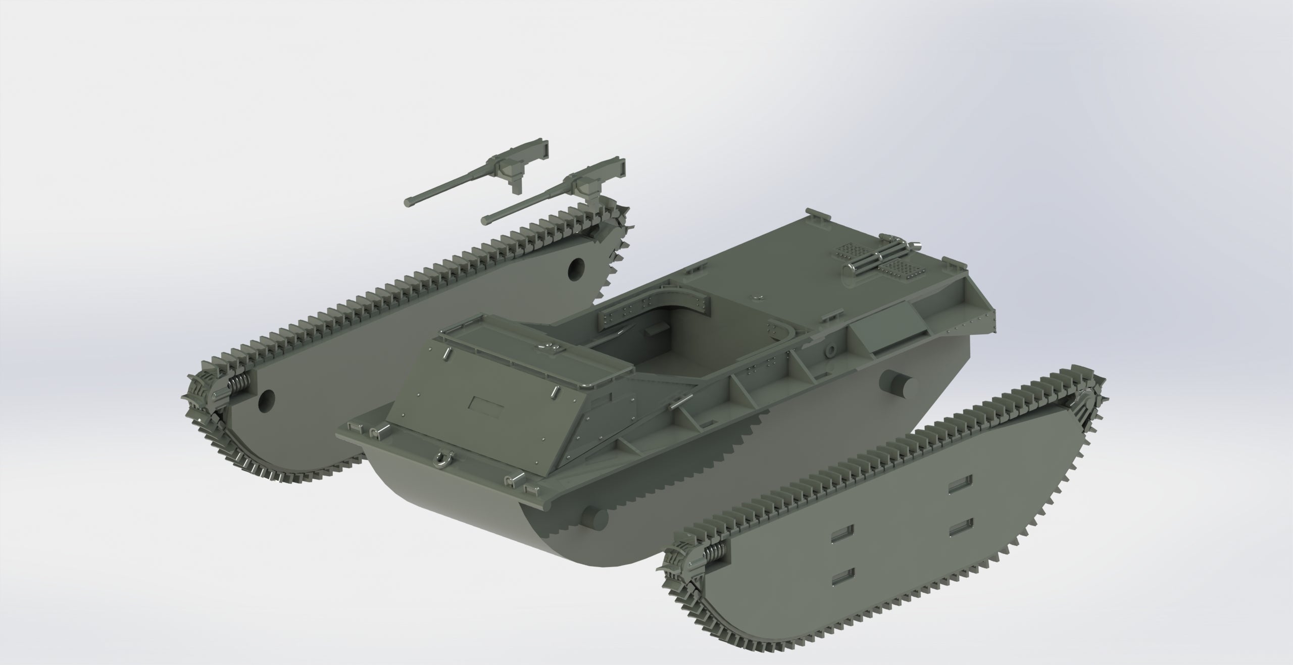 LVT-1 Aligator - US Army - 28mm Scale - wargame3d