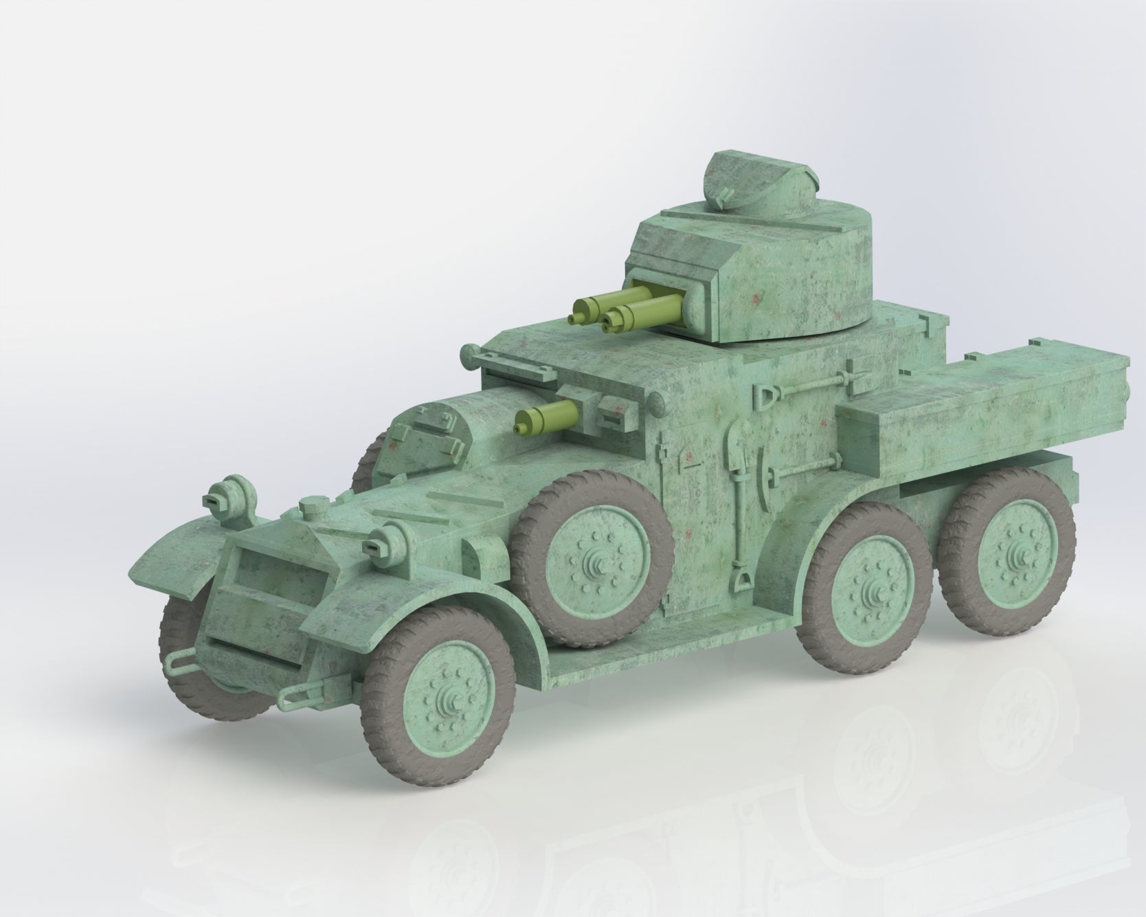 Lanchester 6x4 - UK Army - 28mm Scale - wargame3d