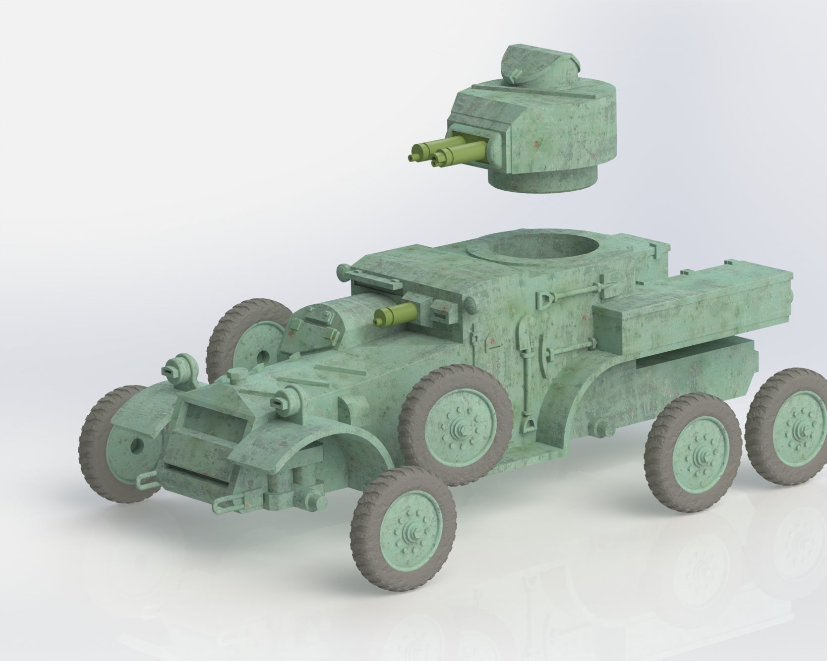 Lanchester 6x4 - UK Army - 28mm Scale - wargame3d