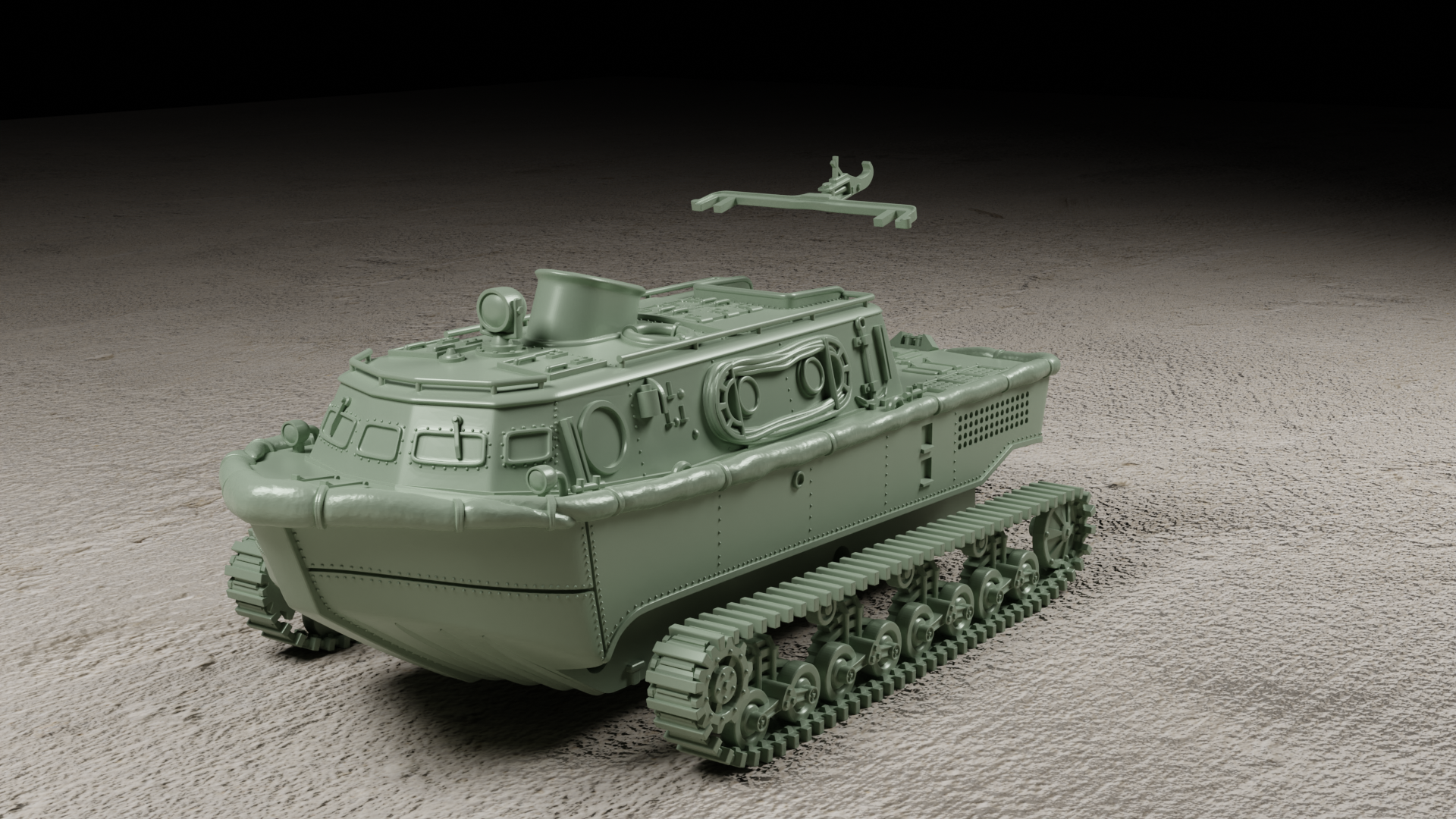 Landwasserschlepper - German Army - wargame3d- 28mm Scale