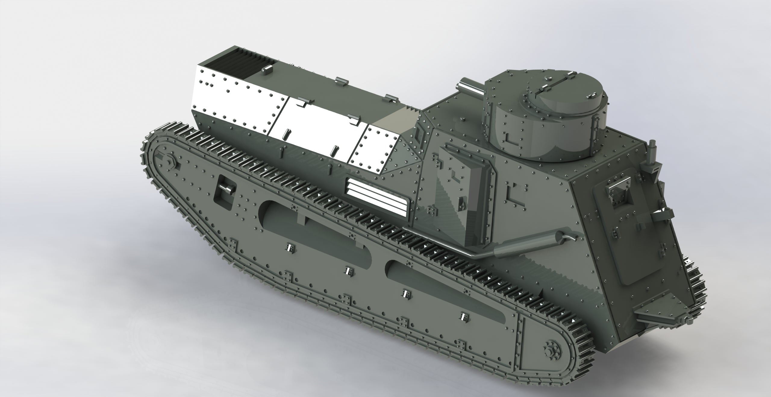 Leichter Kampfwagen II - WWI - German Army - wargame3d- 28mm Scale