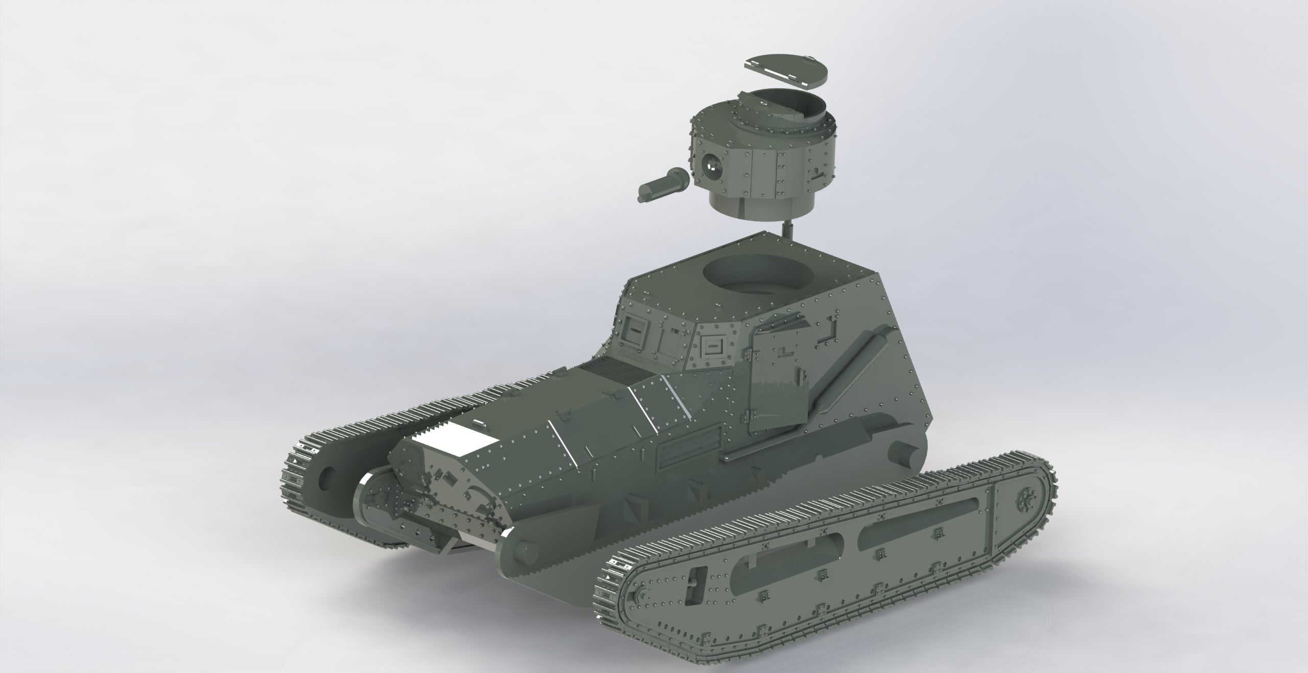 Leichter Kampfwagen II - WWI - German Army - wargame3d- 28mm Scale