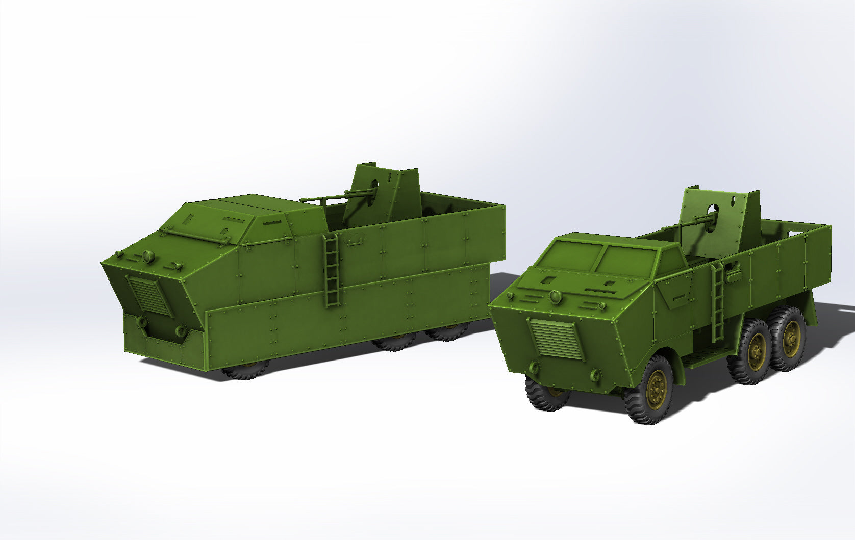 Armored Truck Leyland Beaver-Eel - UK Army - 28mm Scale - wargame3d