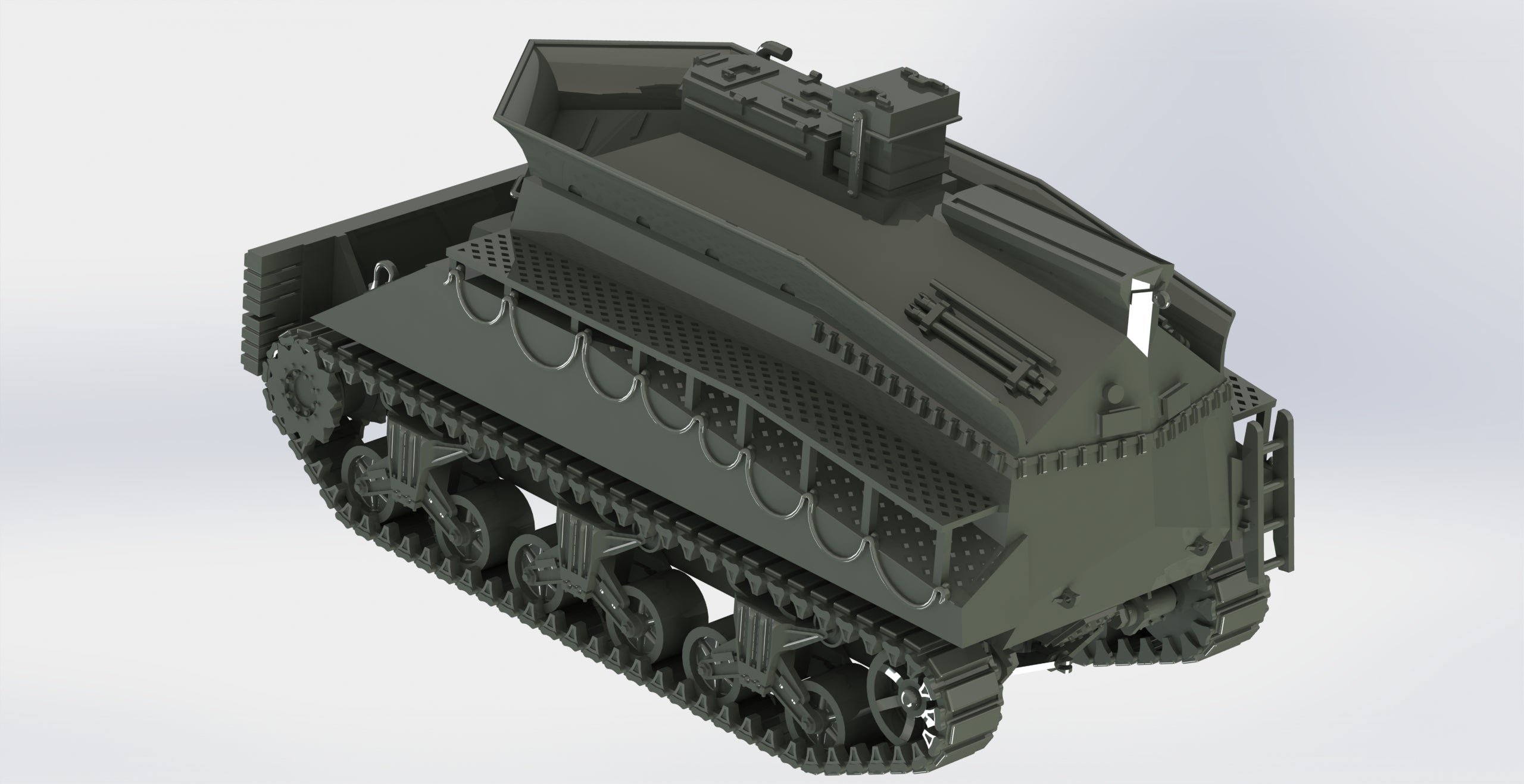 Sherman BARV M4A2 - US Army - 28mm Scale - wargame3d