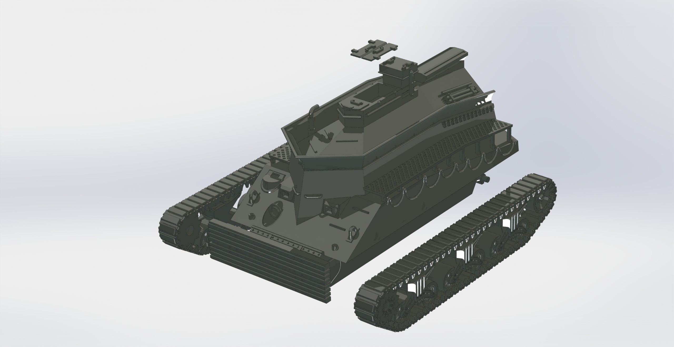 Sherman BARV M4A2 - US Army - 28mm Scale - wargame3d