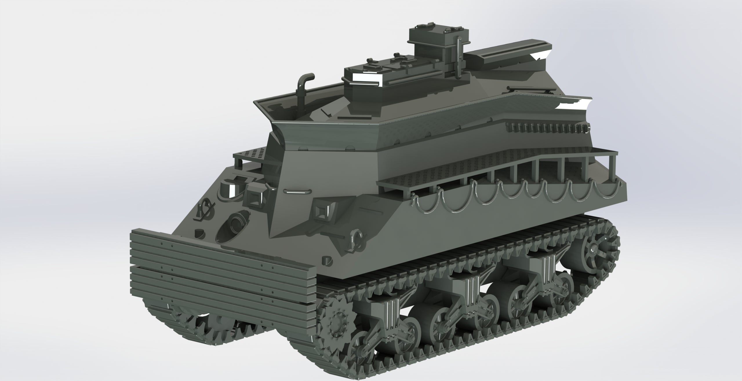 Sherman BARV M4A2 - US Army - 28mm Scale - wargame3d