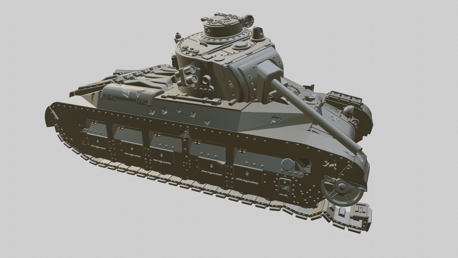 Destroyed Matilda II - A11 Infantry Tank Mark I - UK Army - 28mm Scale - wargame3d