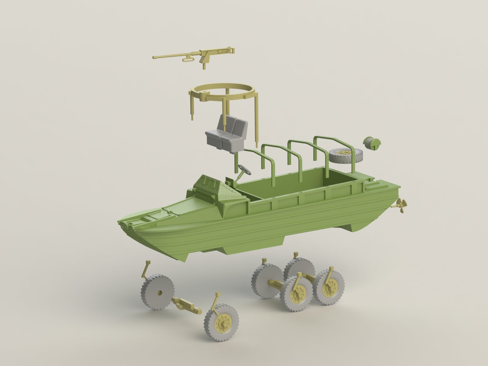 GMC DUKW - US Army - wargame3d- 28mm Scale